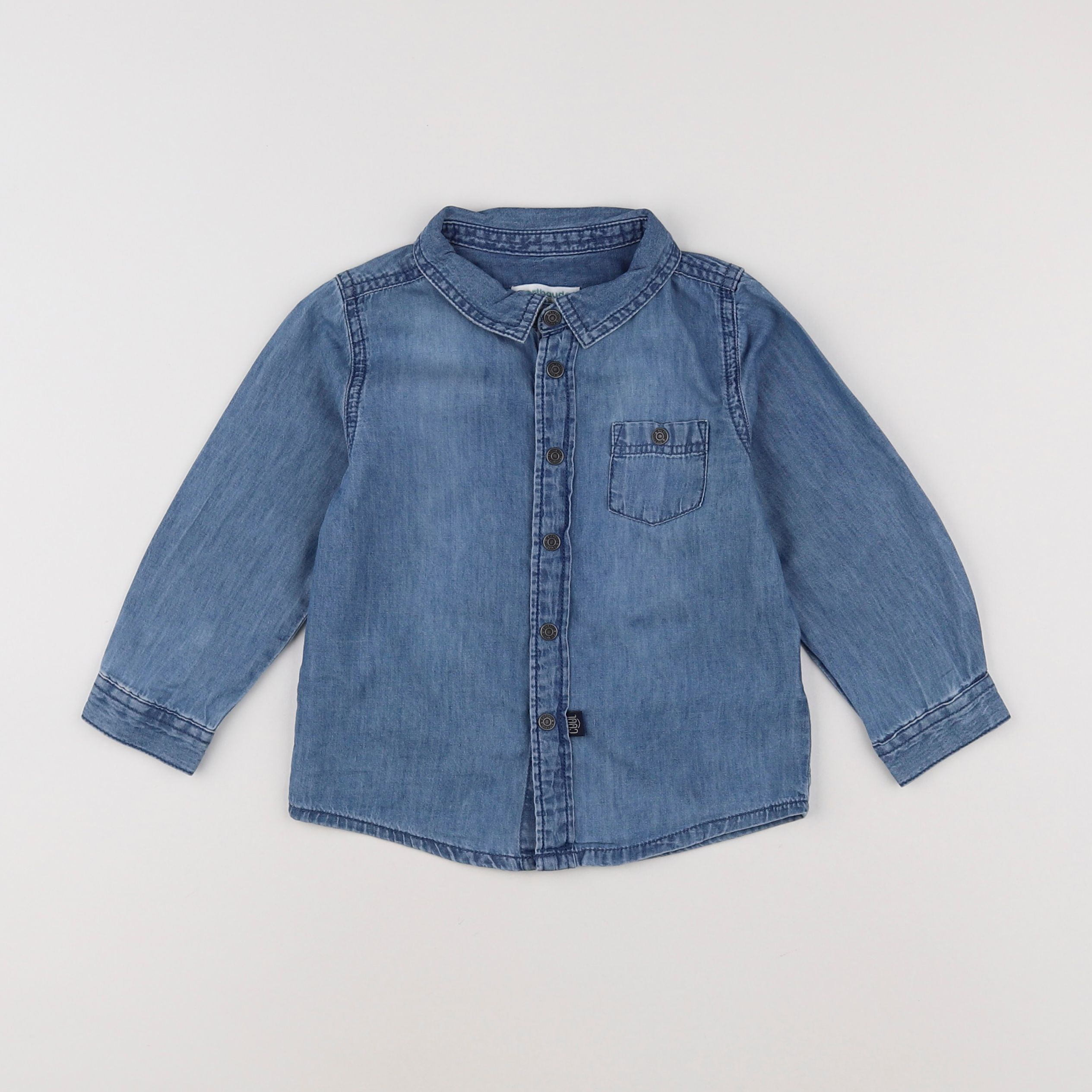 Vertbaudet - chemise bleu - 2 ans