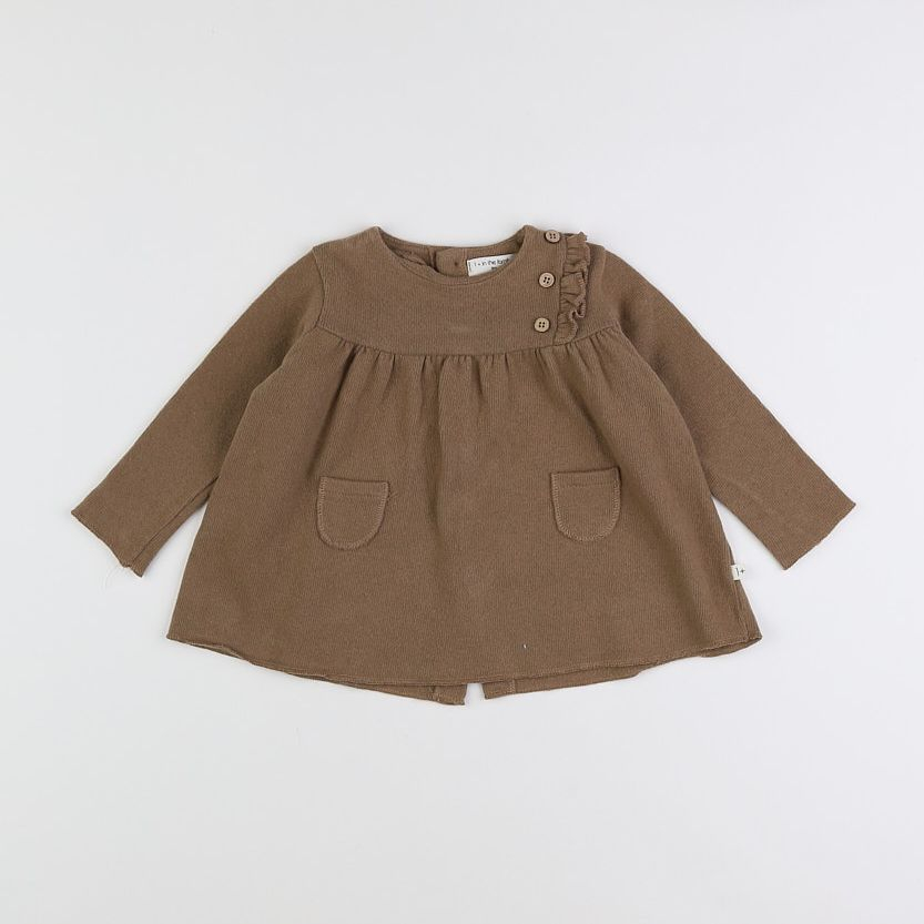 1+ In the family - robe marron - 9 mois