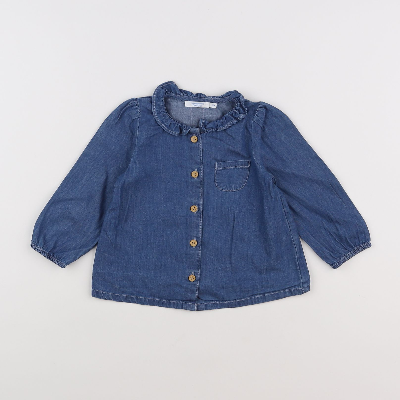 Boutchou - blouse bleu - 12 mois