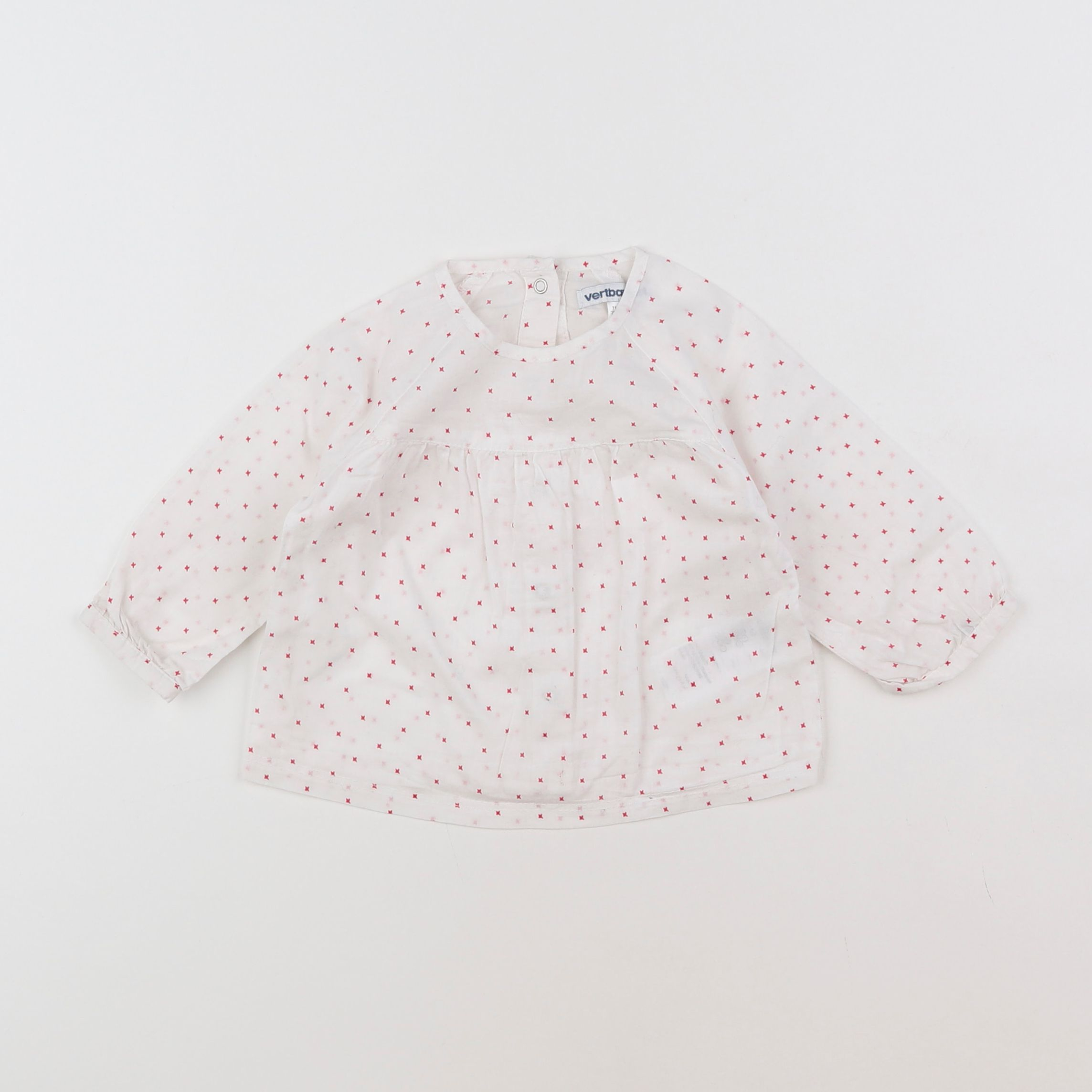 Vertbaudet - blouse blanc - 9 mois