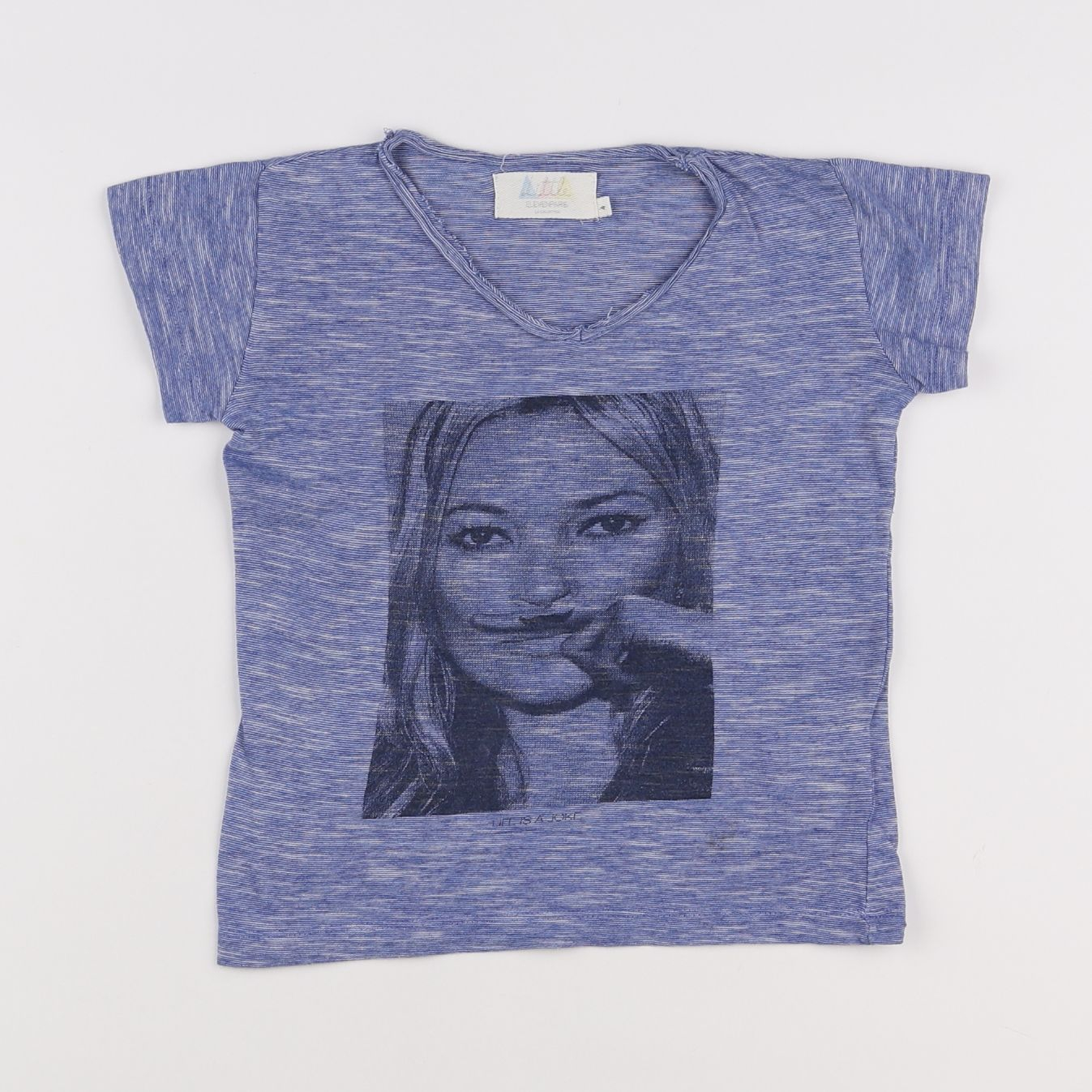 Little Eleven Paris - tee-shirt bleu - 4 ans