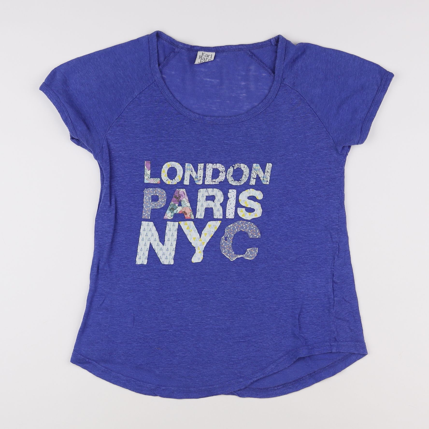 Little Karl Marc John - tee-shirt bleu, blanc - 12 ans