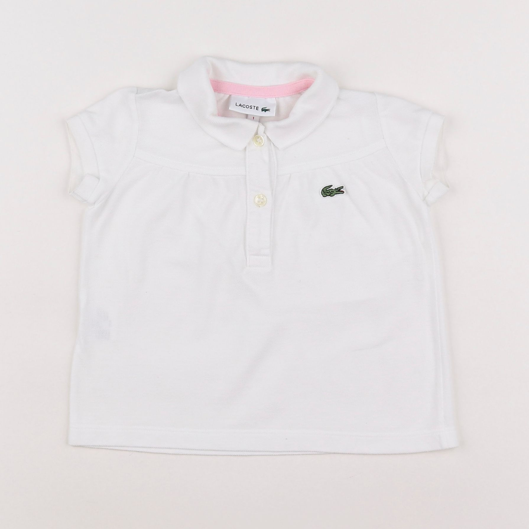 Lacoste - polo blanc - 12 mois