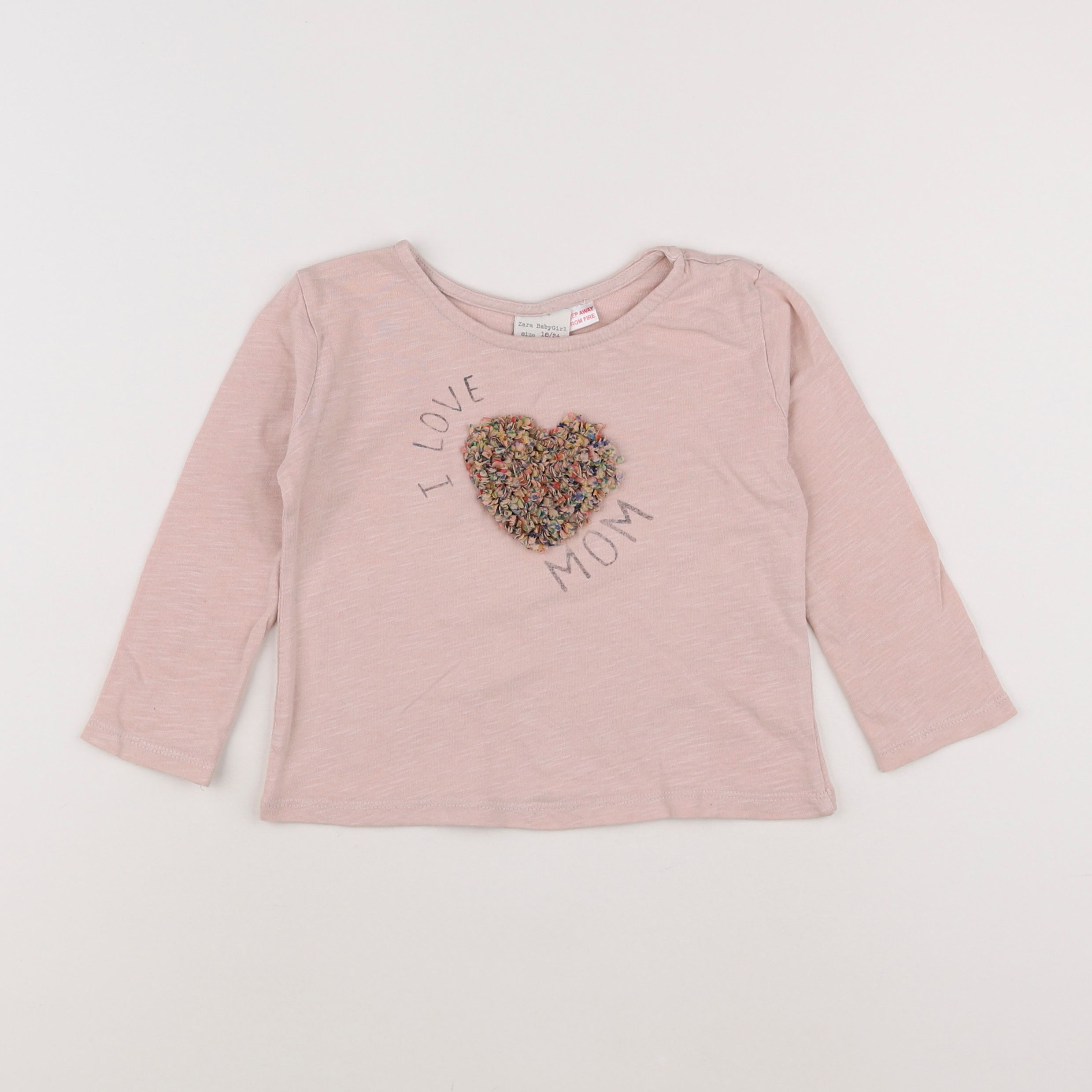 Zara - tee-shirt rose - 18 mois à 2 ans