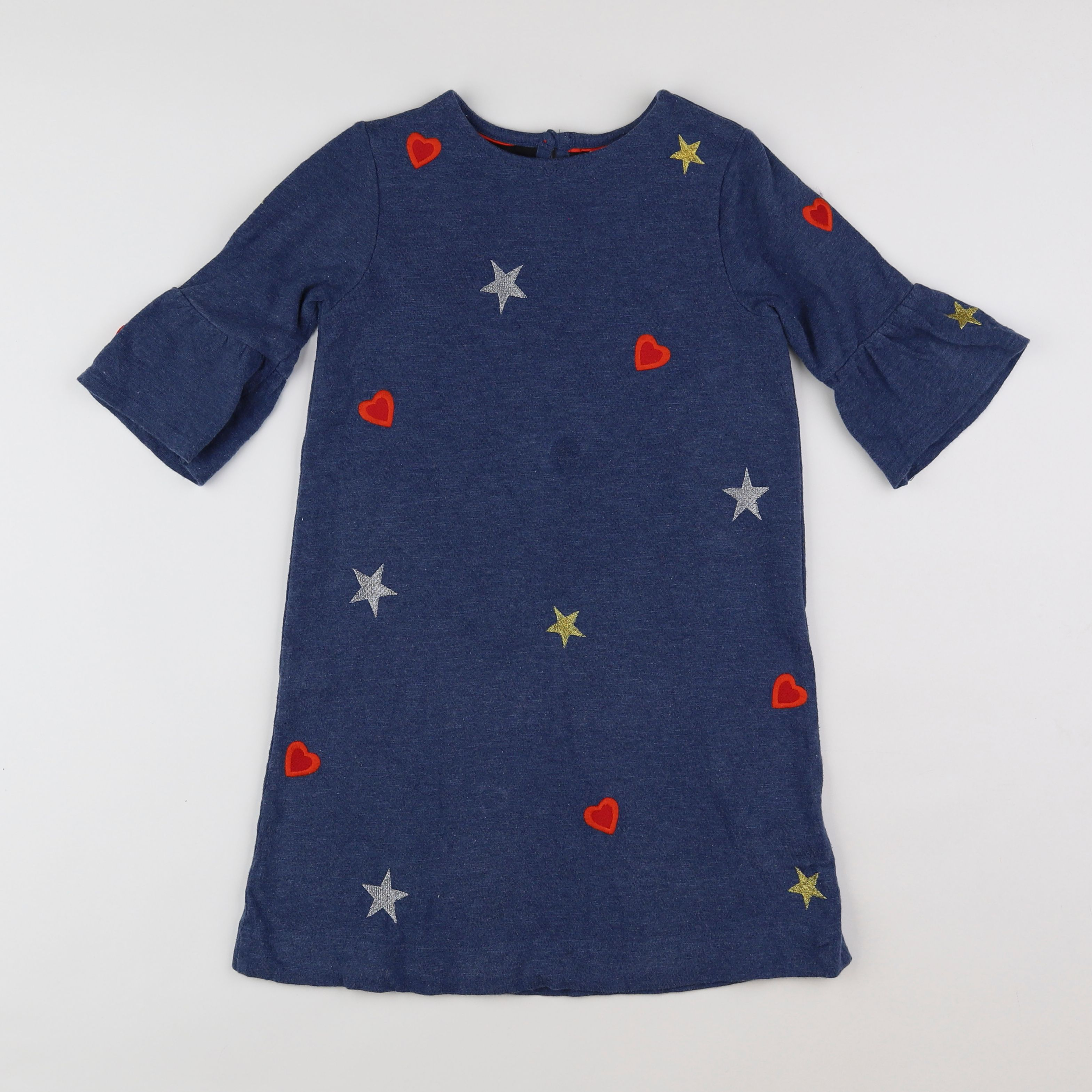 Mini Boden - robe bleu - 7/8 ans