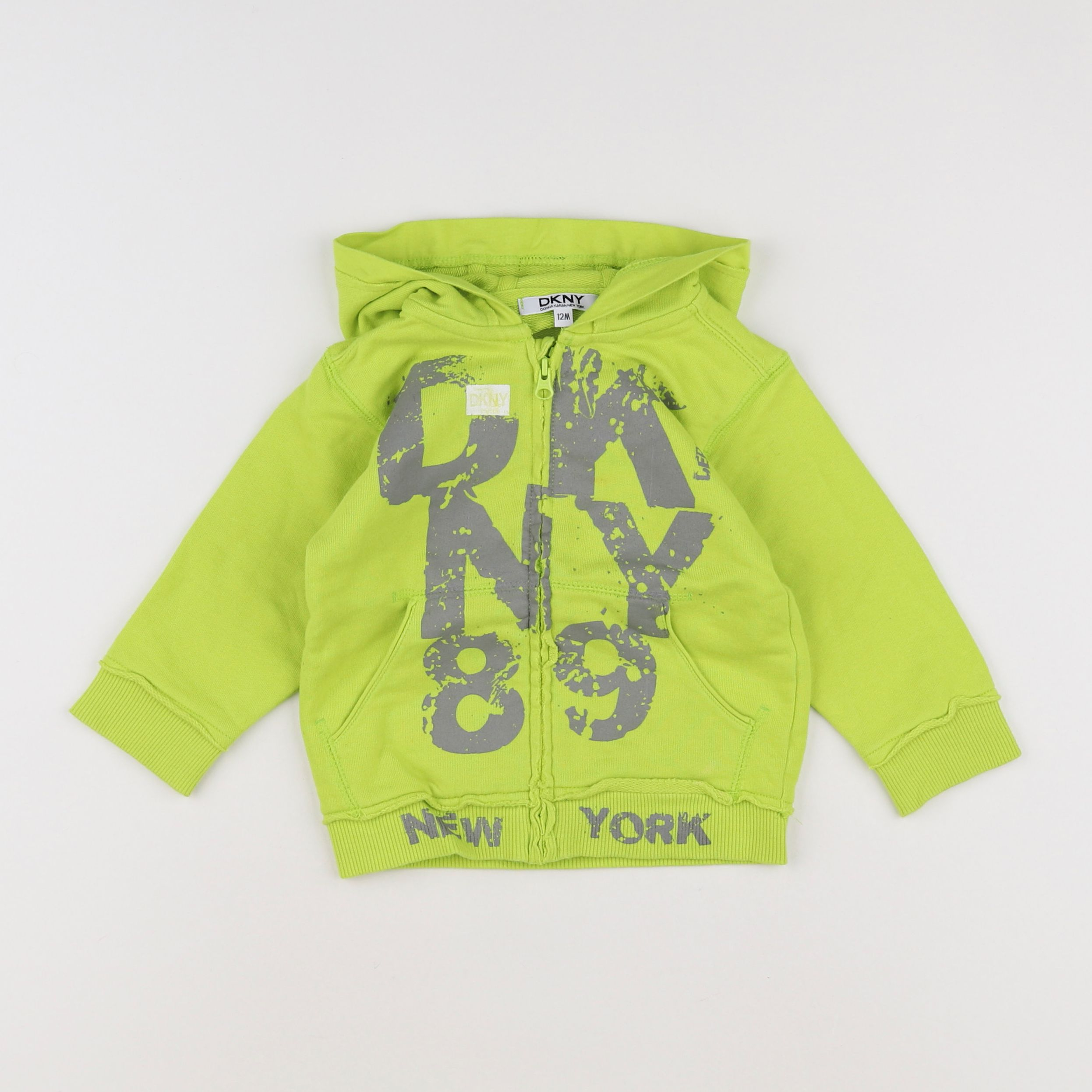 Dkny - sweat vert fluo - 12 mois