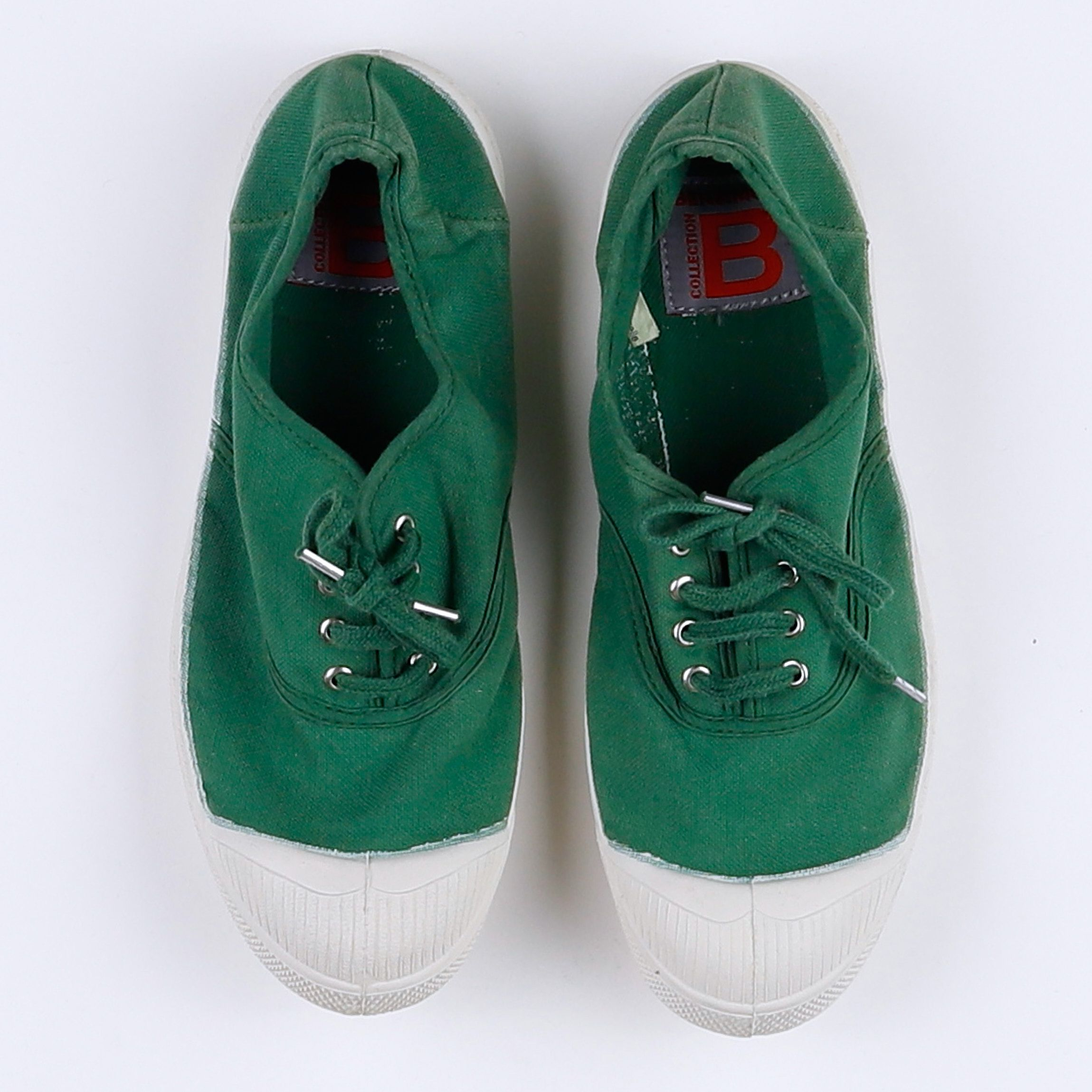 Bensimon - tennis à lacets vert KIWI - pointure 35