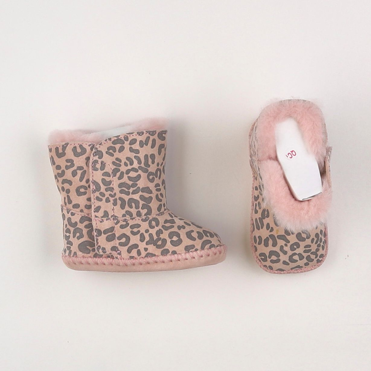 UGG - chaussons gris, rose - 6/12 mois