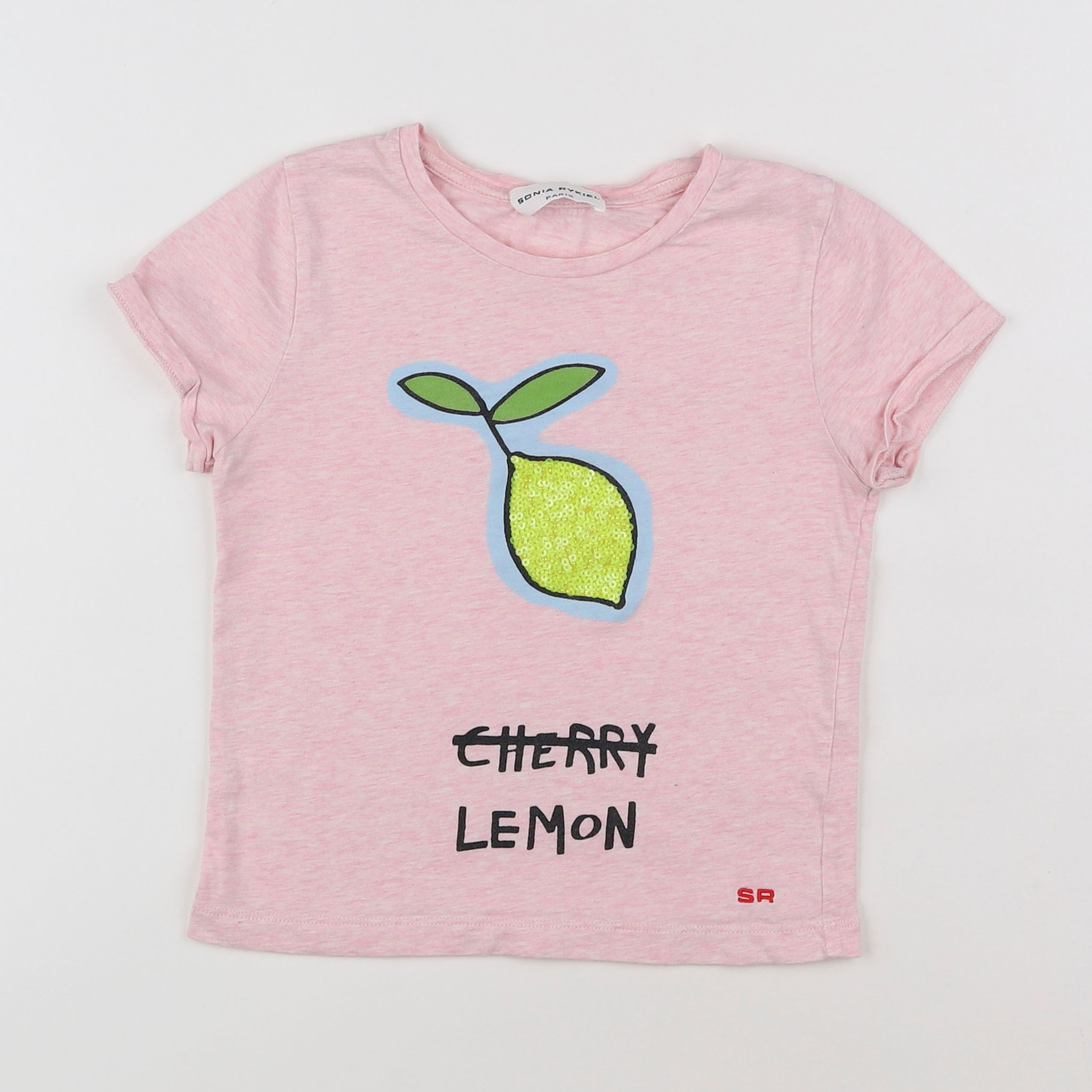 Sonia Rykiel - tee-shirt rose, jaune - 8 ans