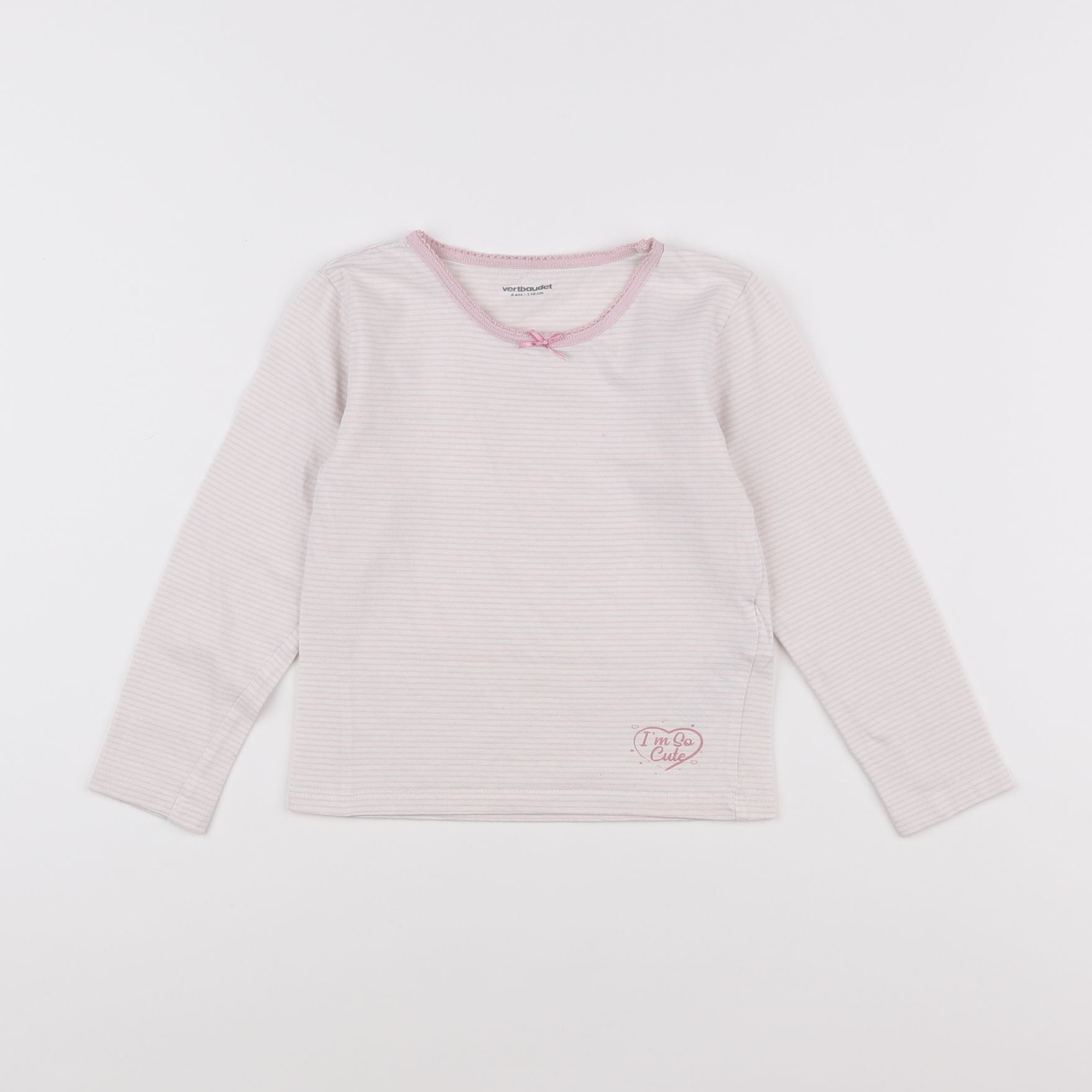 Vertbaudet - maillot de corps rose - 6 ans