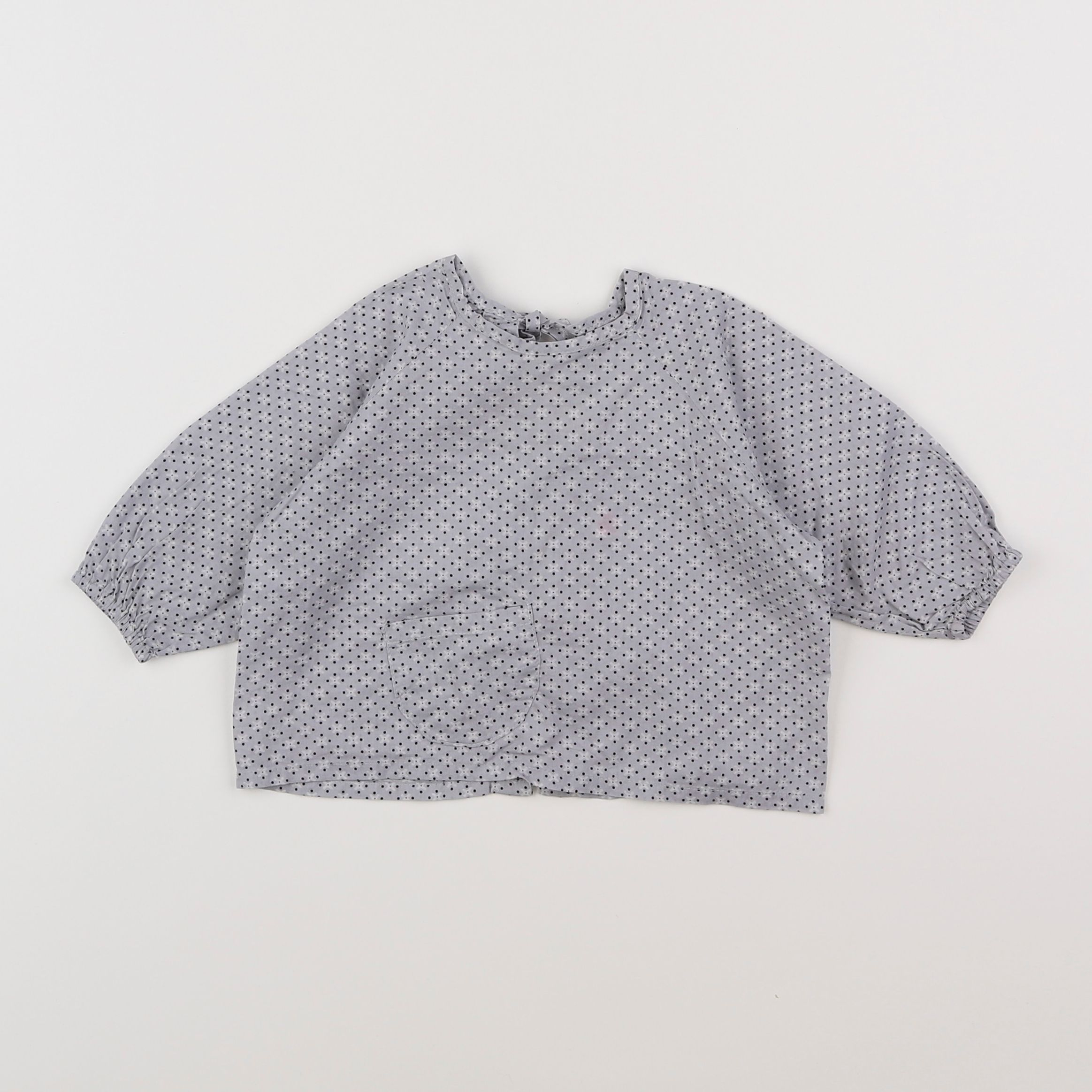 Petit Pan - blouse gris - 3 mois