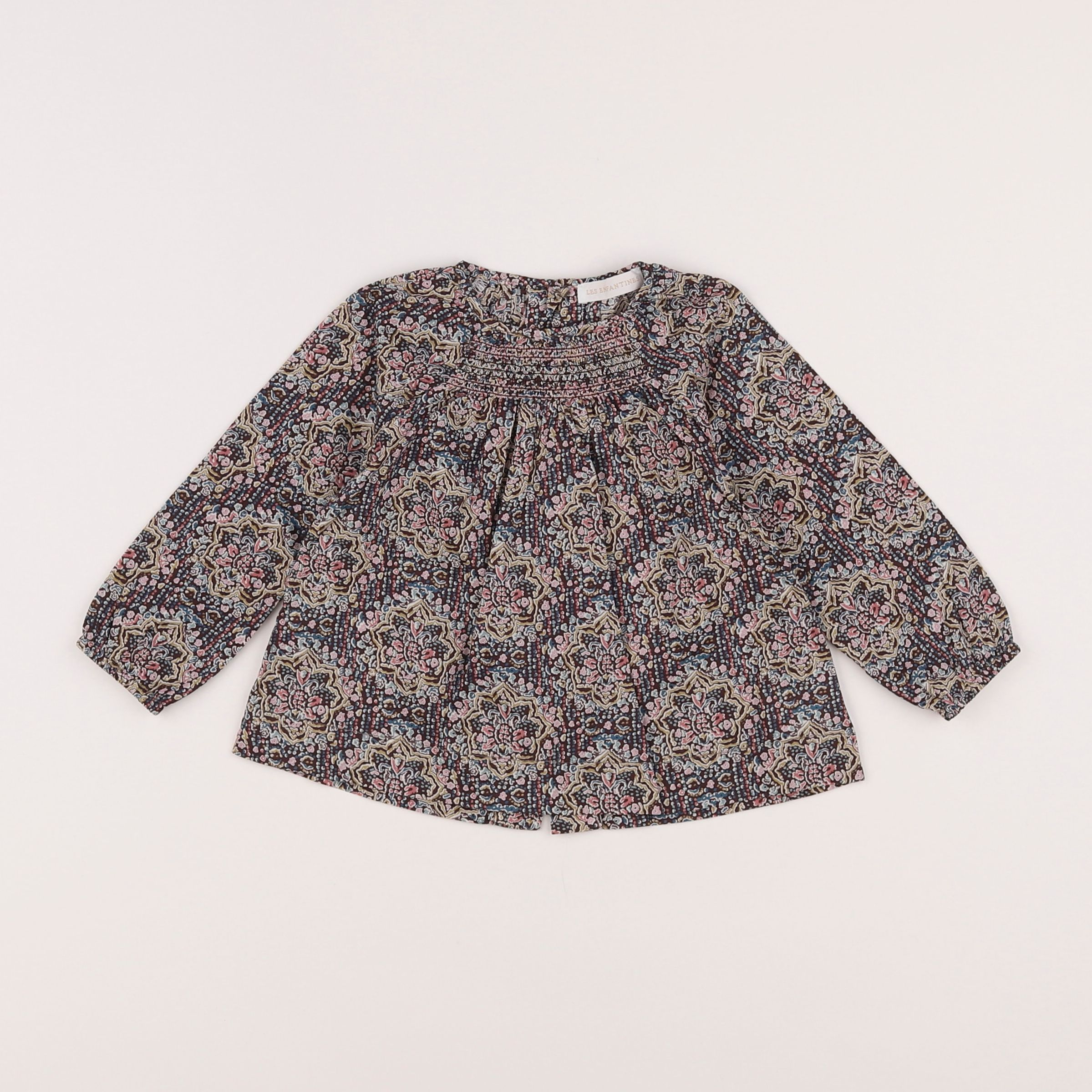 Les Enfantines - blouse multicolore - 6 mois