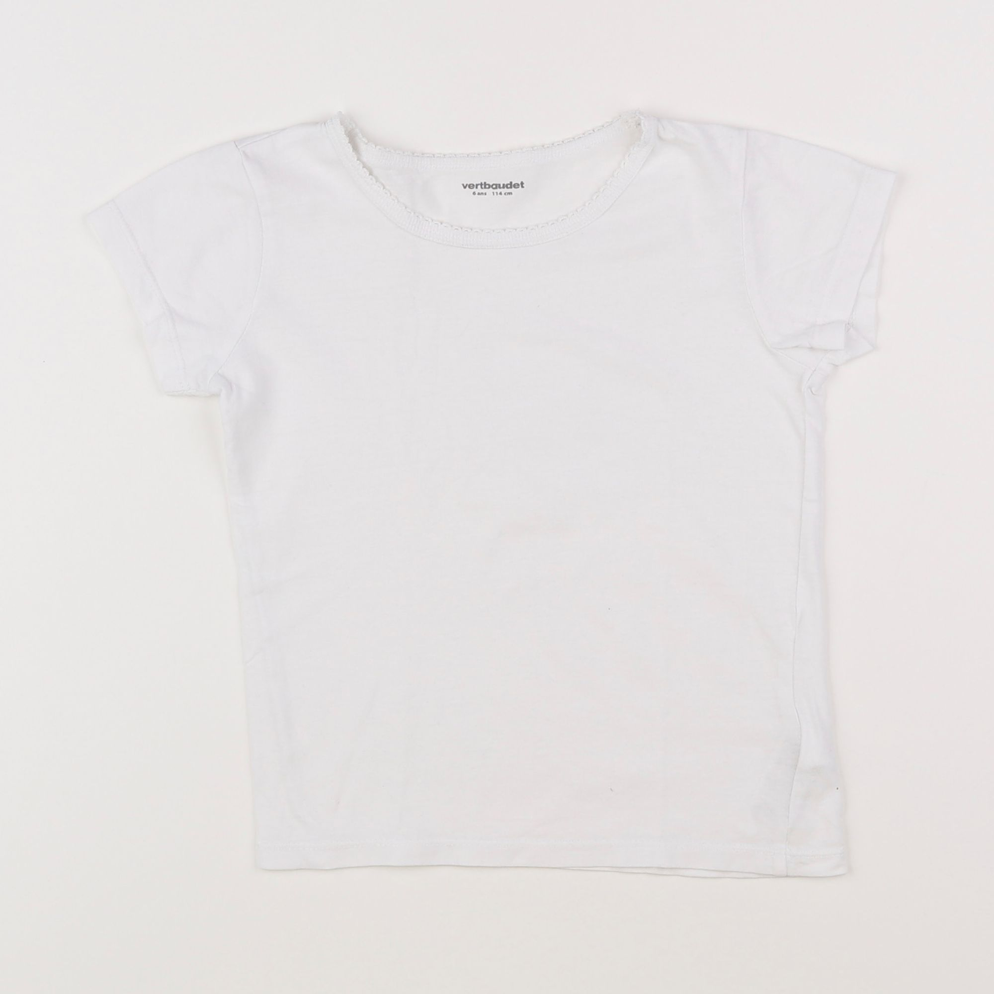 Vertbaudet - maillot de corps blanc - 6 ans