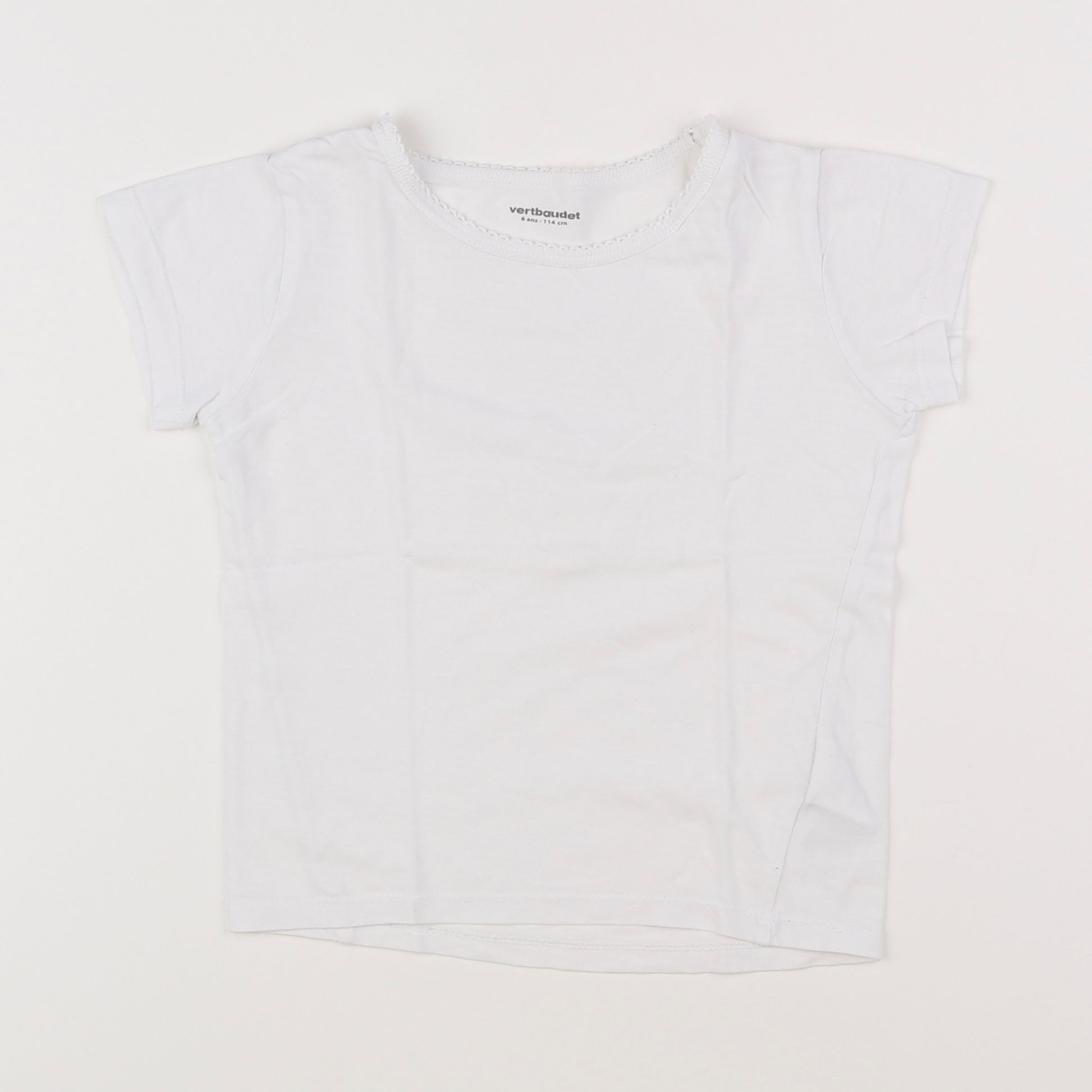 Vertbaudet - maillot de corps blanc - 6 ans