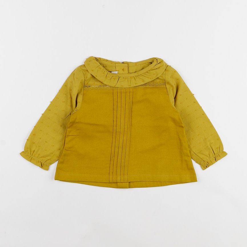 Petite Lucette - blouse jaune - 12 mois