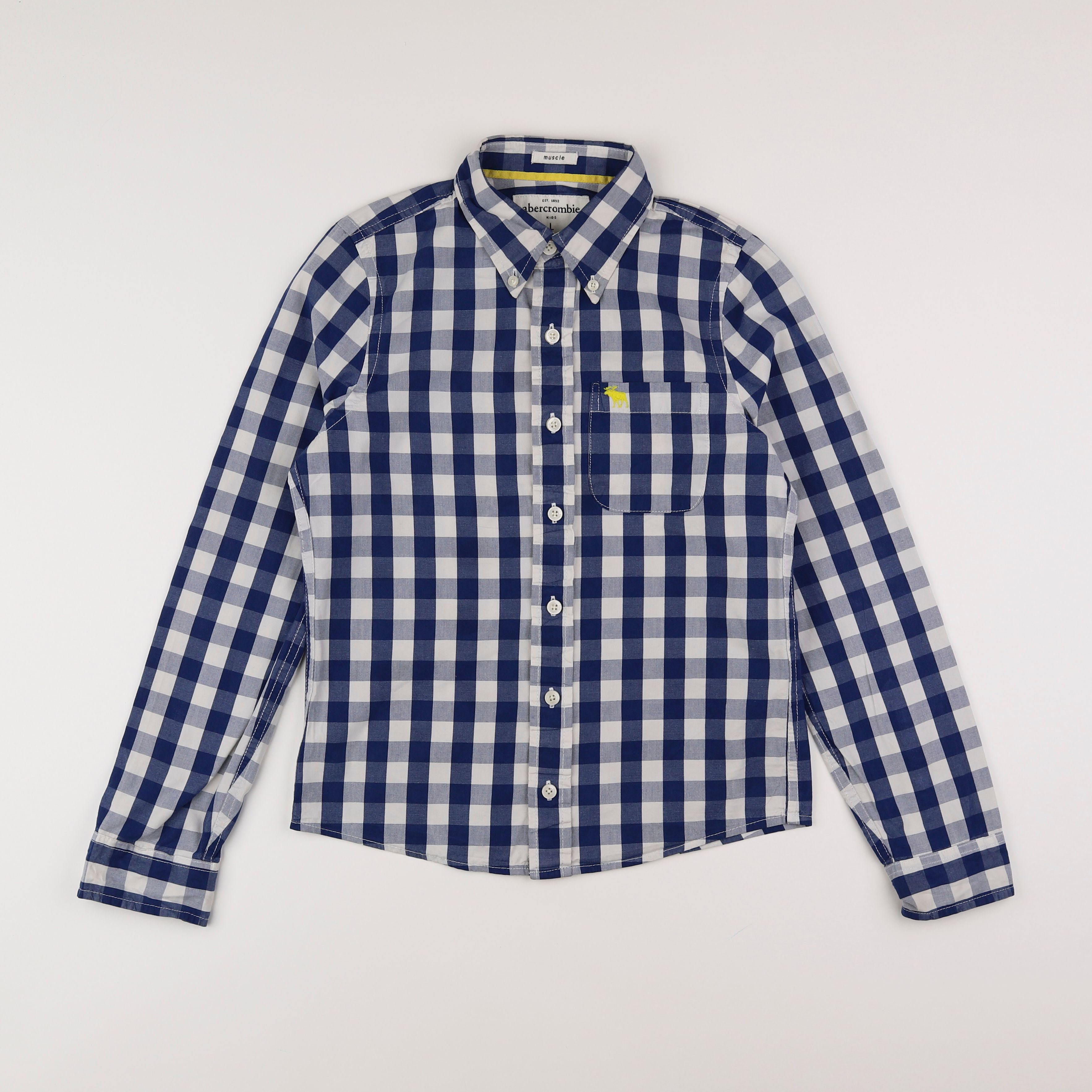 Abercrombie - chemise blanc, bleu - 14/16 ans