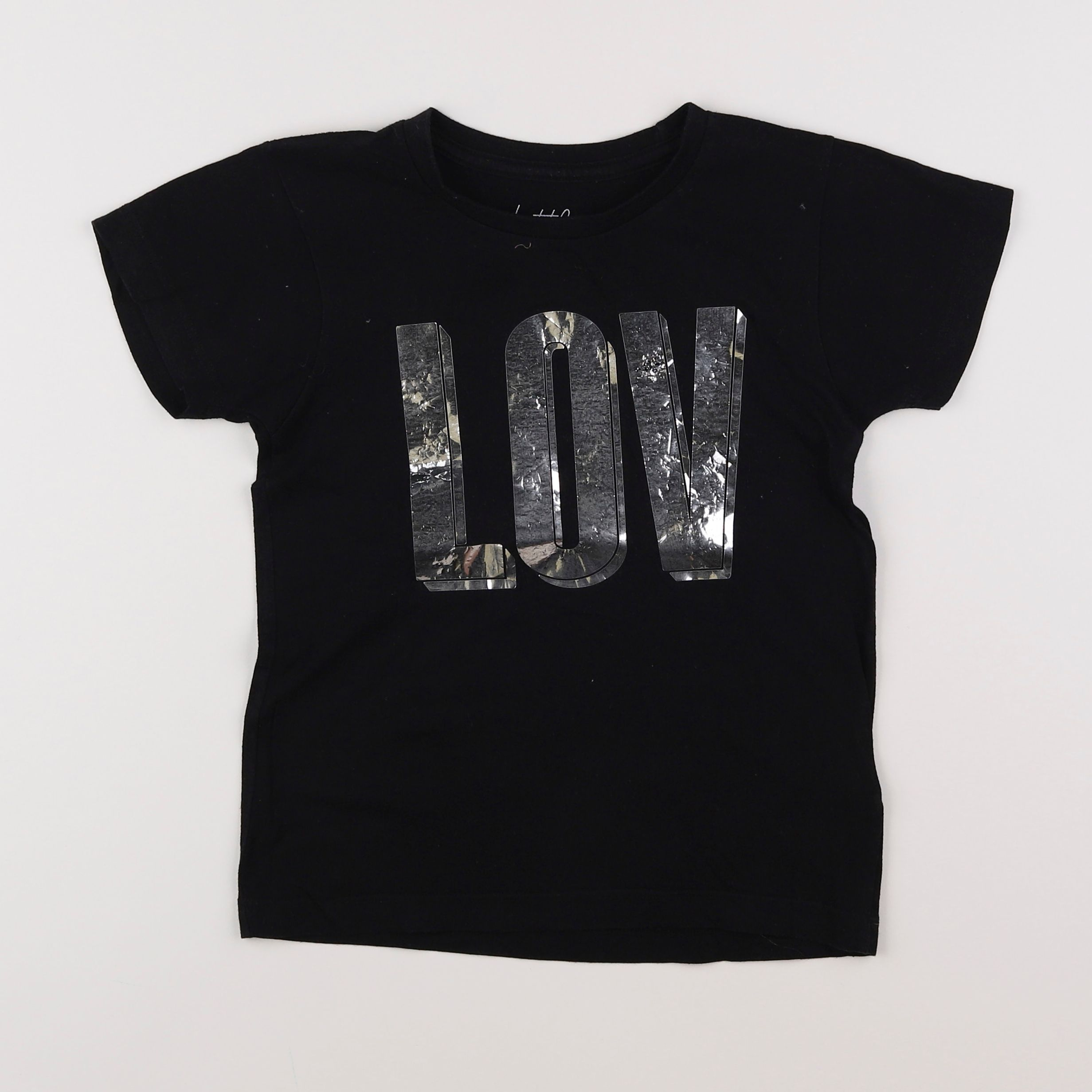 Little Eleven Paris - tee-shirt noir, argent - 8 ans