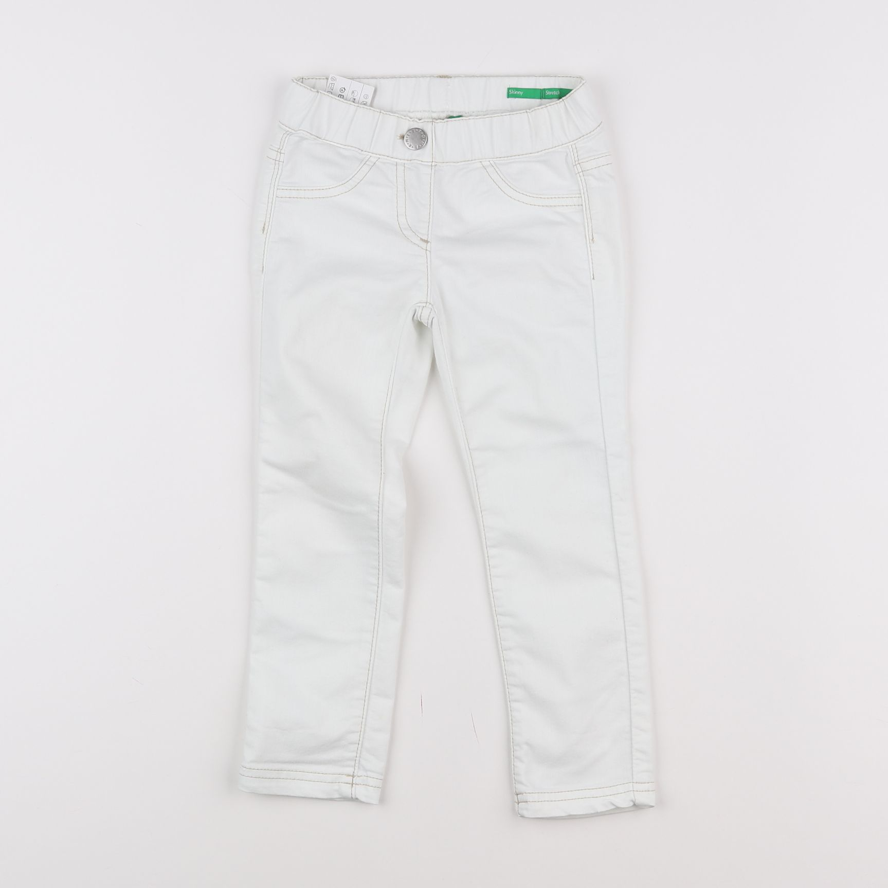 Benetton - jegging blanc - 3/4 ans