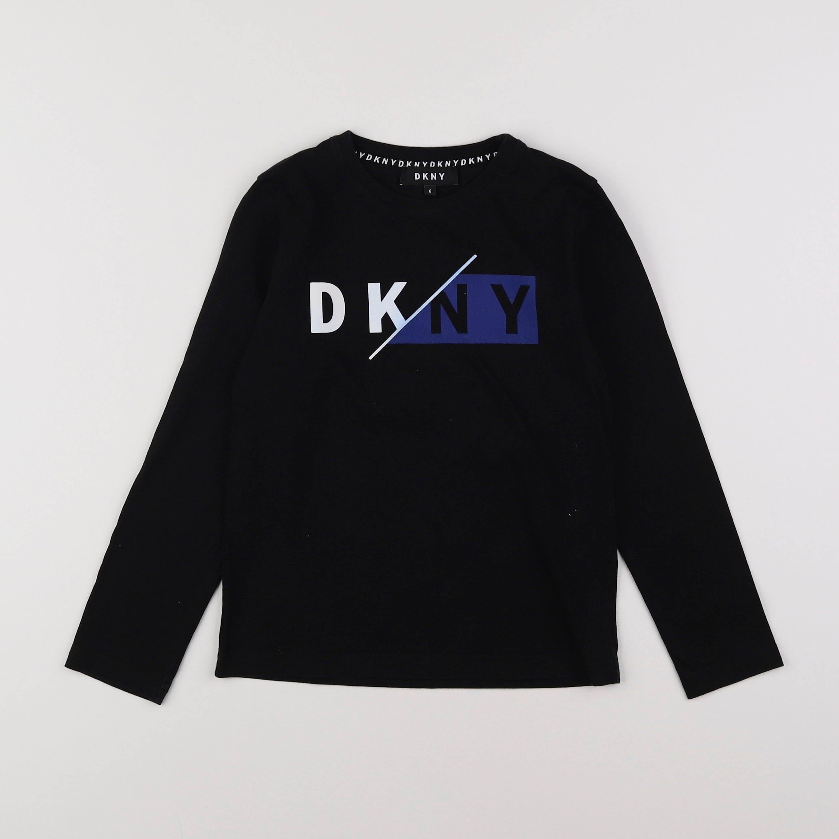 Dkny - tee-shirt noir, multicolore - 6 ans