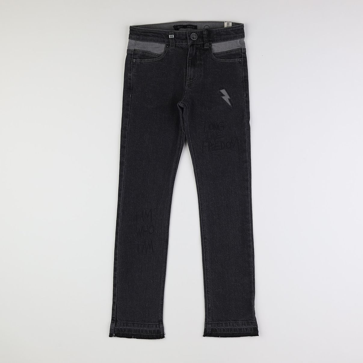 IKKS - jean slim gris  - 12 ans