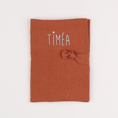 Petit Picotin - "TIMEA" protège carnet de santé orange