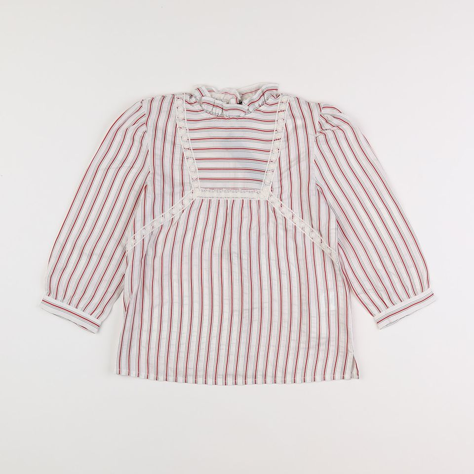 IKKS - blouse blanc, rouge - 10 ans