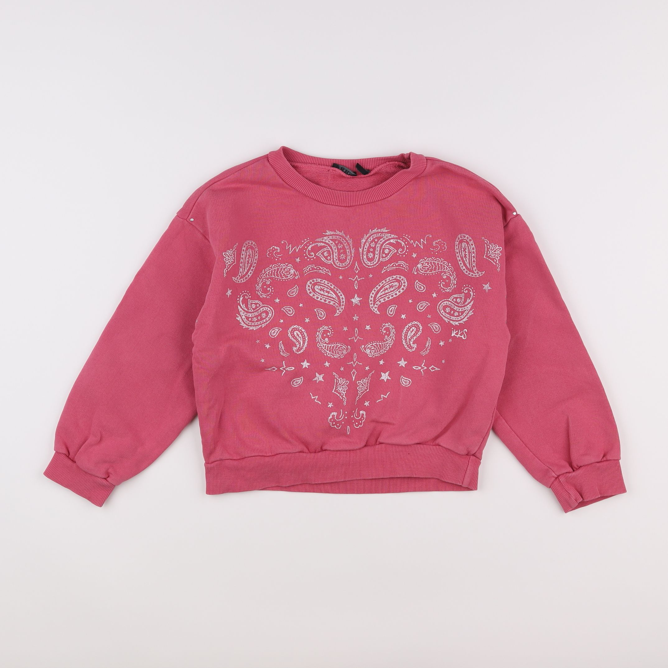 IKKS - sweat rose - 8 ans