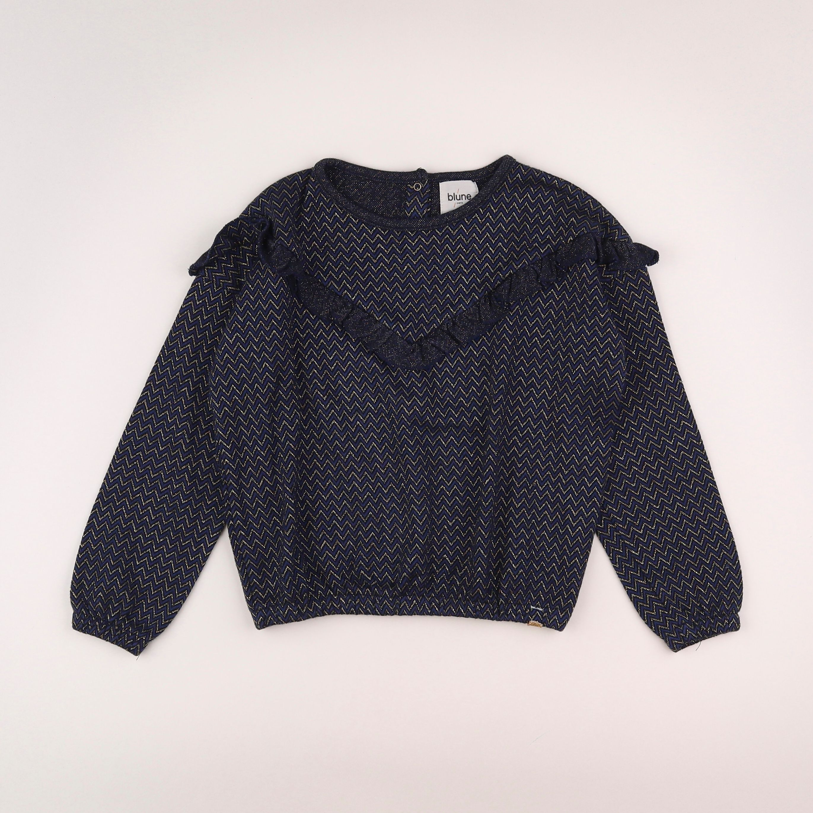 Blune - sweat bleu, or - 6 ans