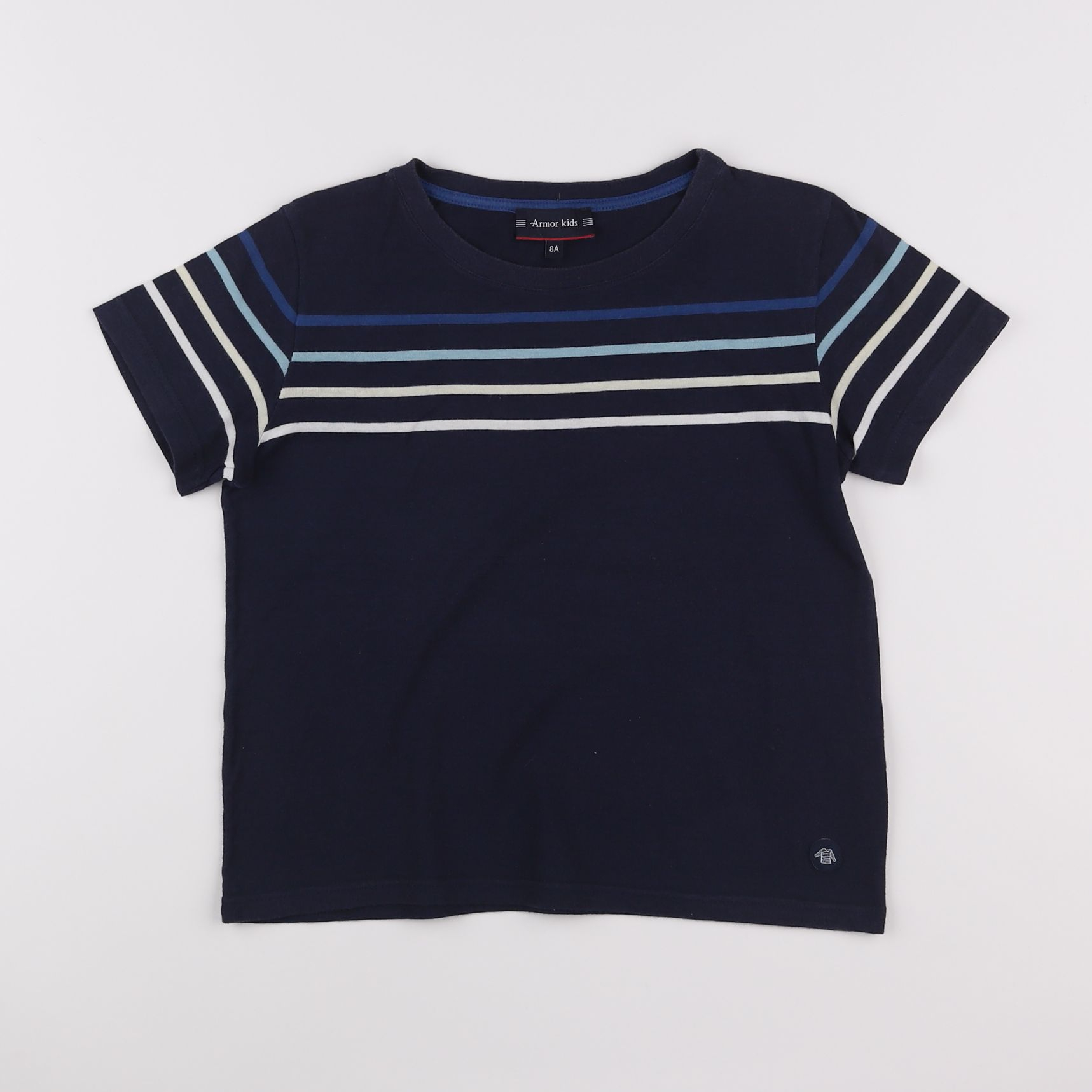 Armor Lux - tee-shirt bleu - 8 ans