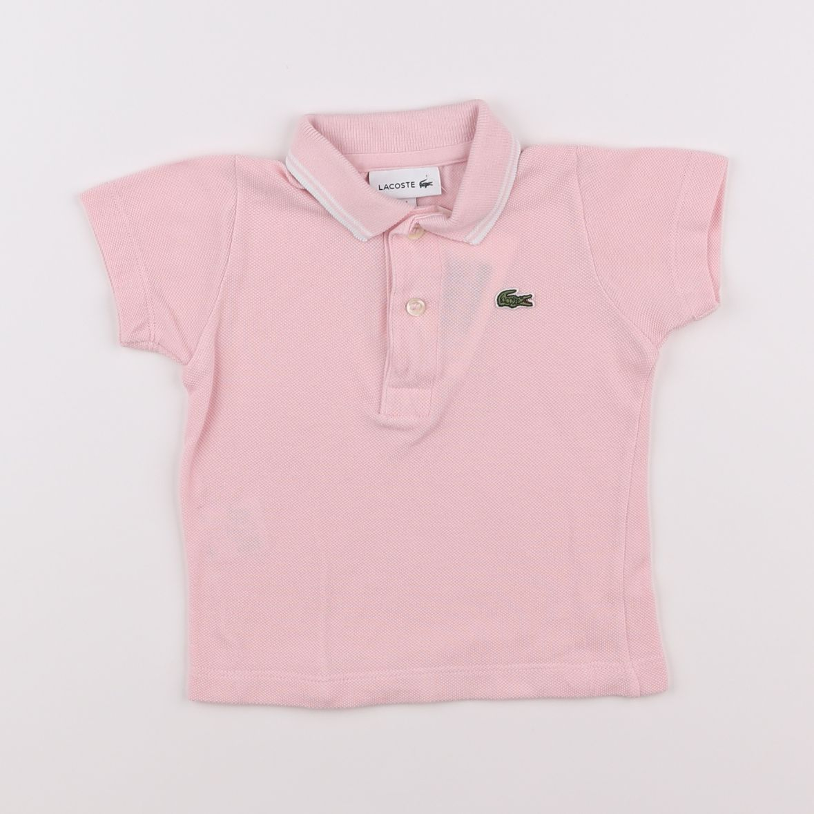 Lacoste - polo rose - 12 mois