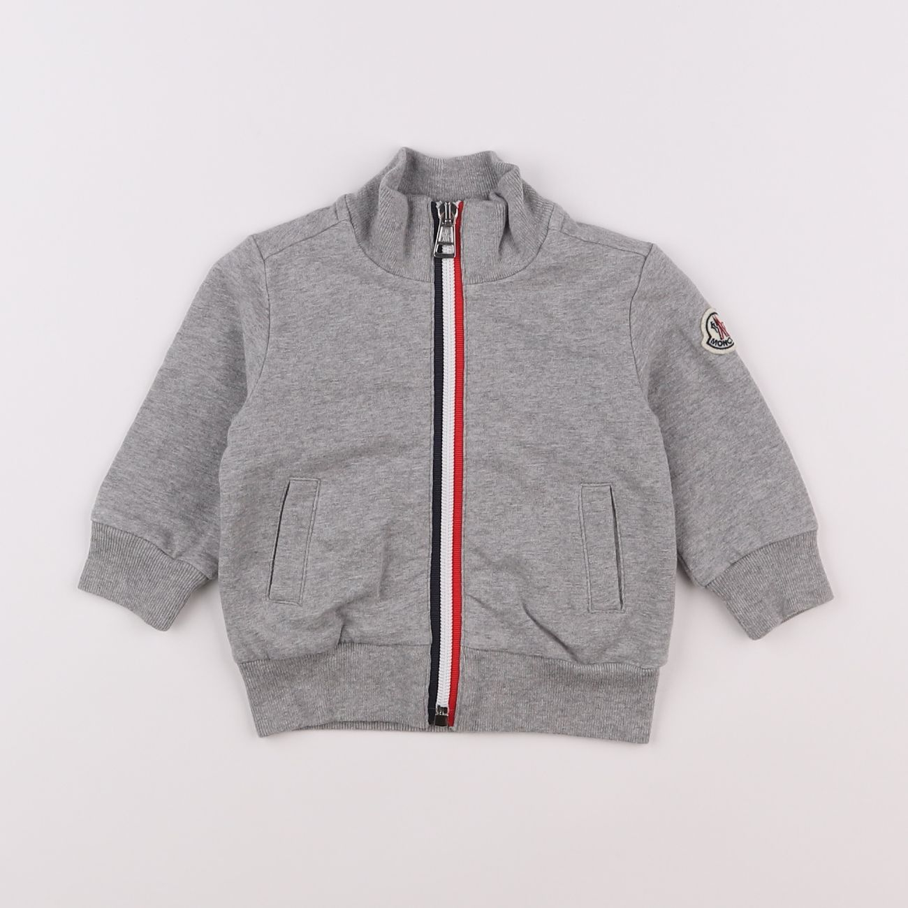 Moncler - sweat gris - 6/9 mois