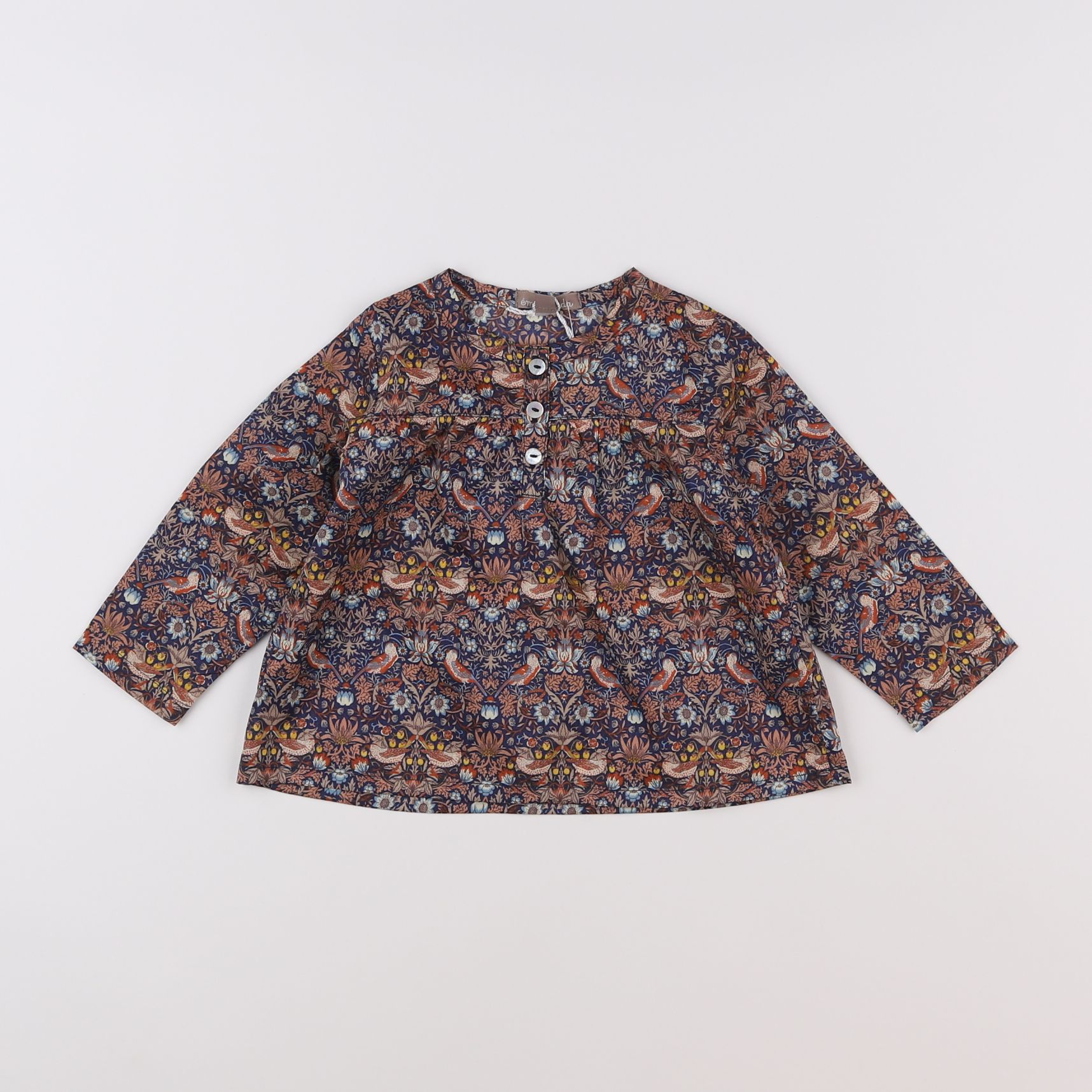 Emile et Ida - blouse marron - 12 mois