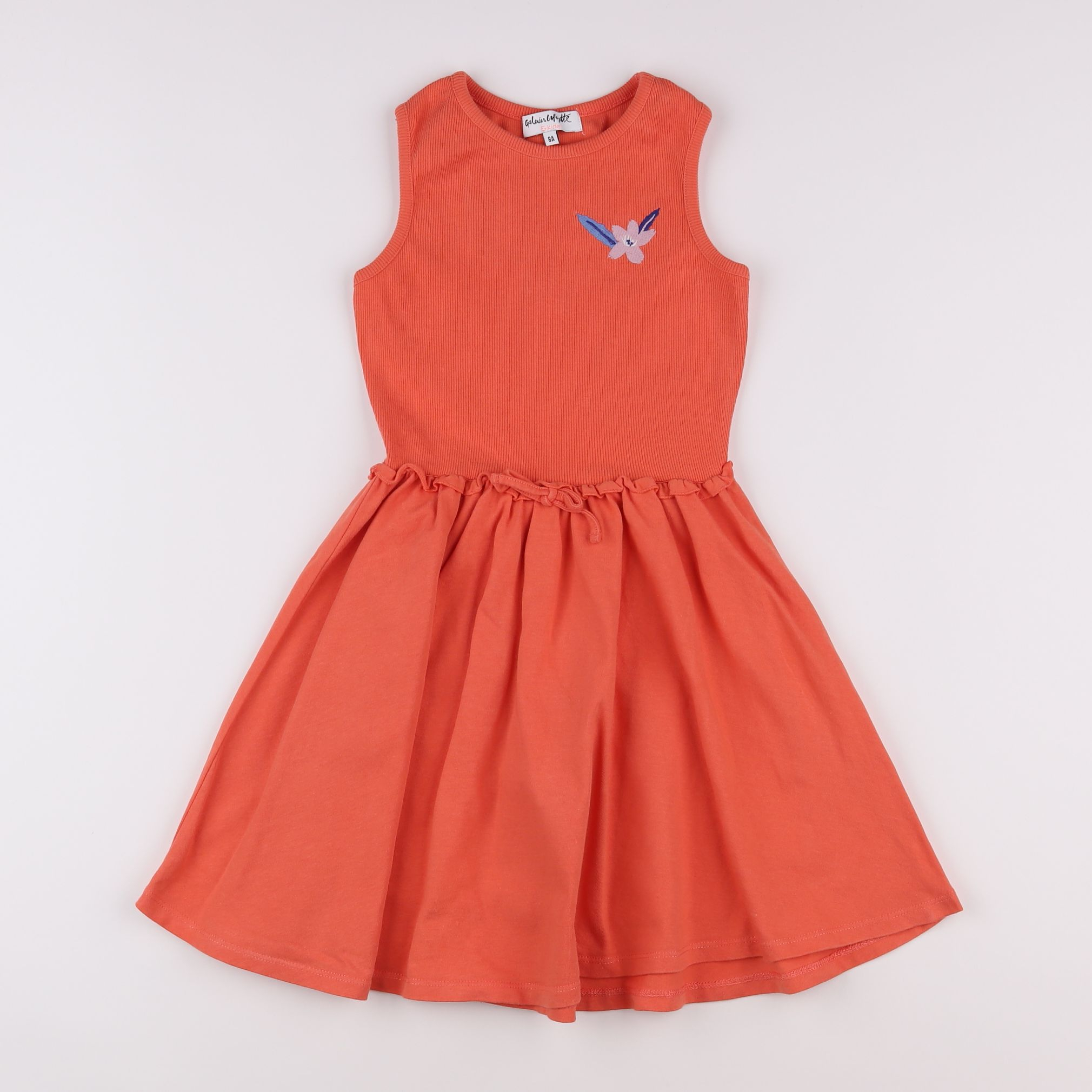 Galeries Lafayette - robe orange - 8 ans