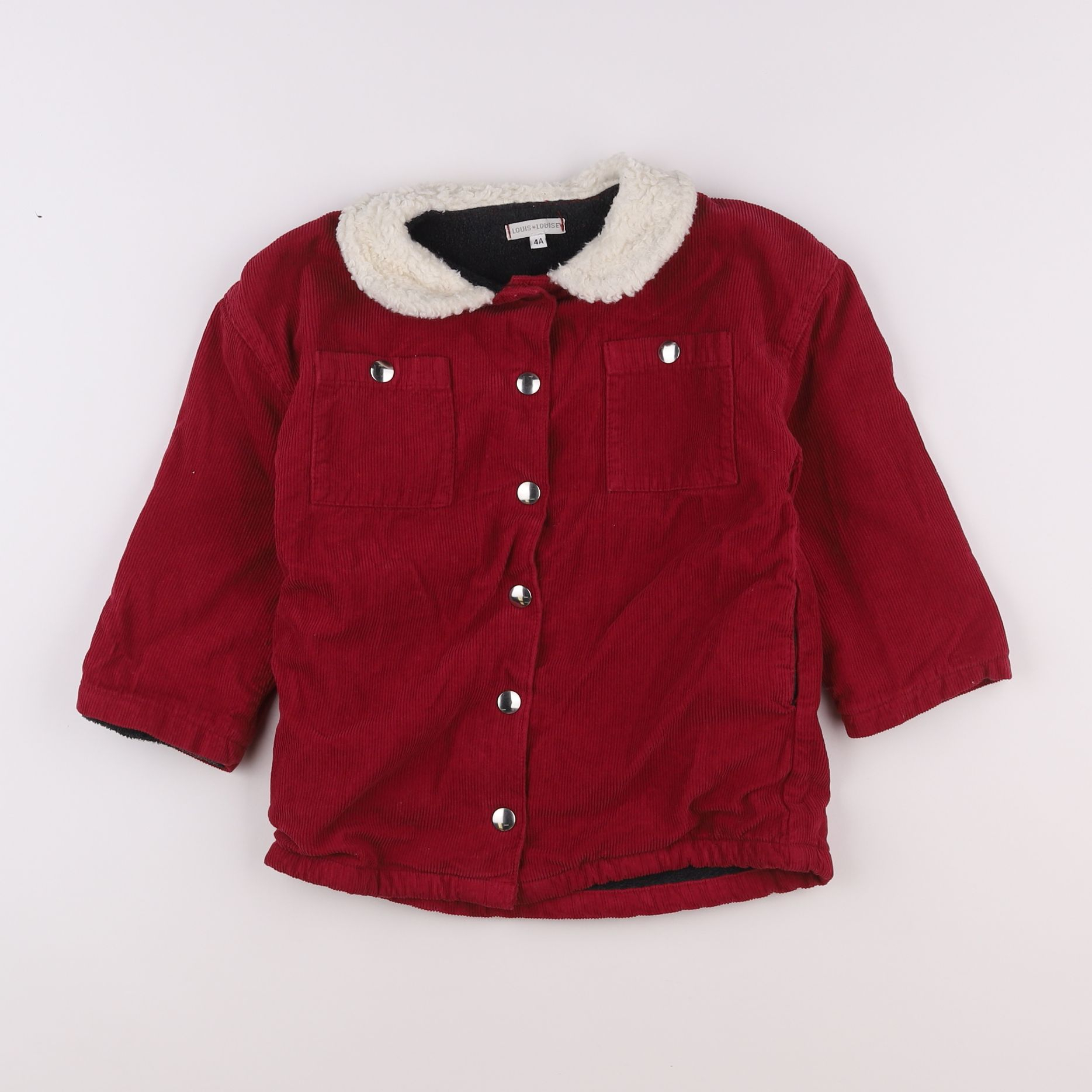 Louis Louise - veste doublé rouge - 4 ans