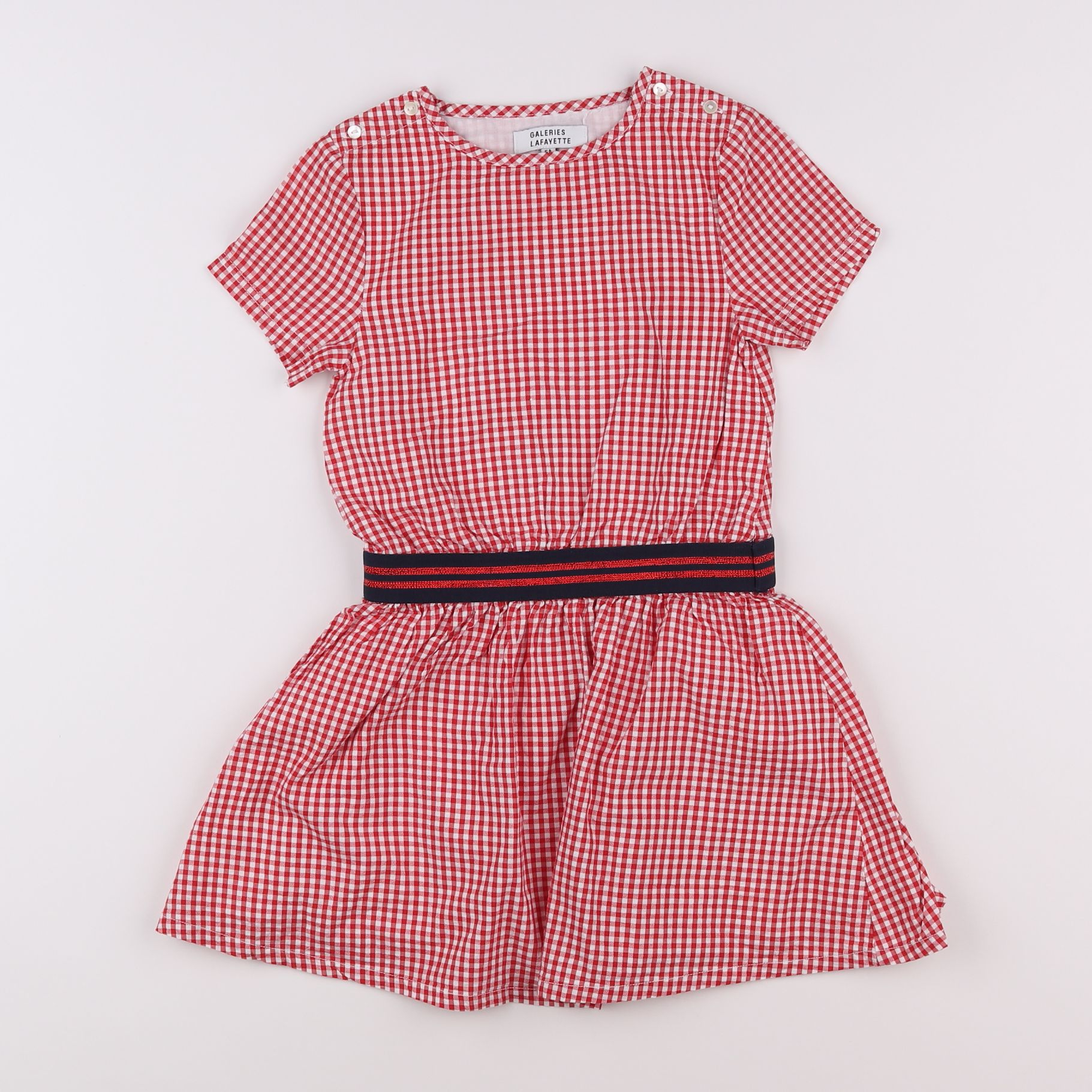 Galeries Lafayette - robe blanc, rouge - 5 ans