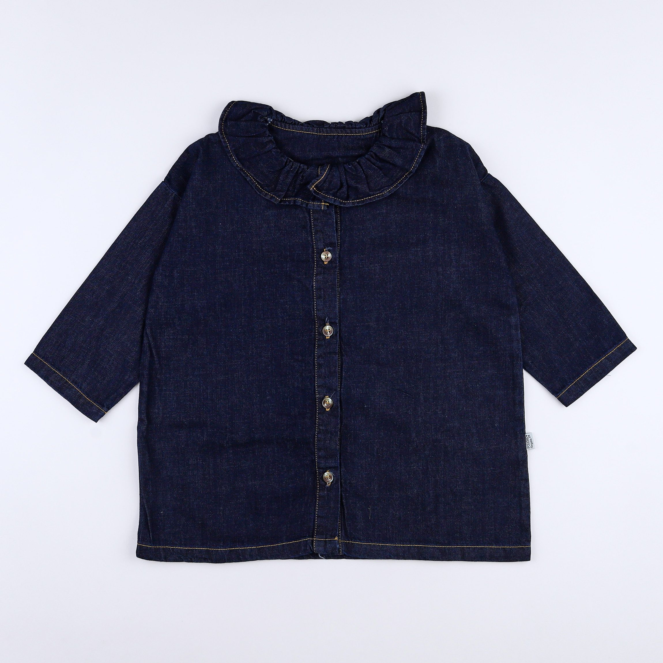 Poudre Organic - blouse bleu à col - 10 ans