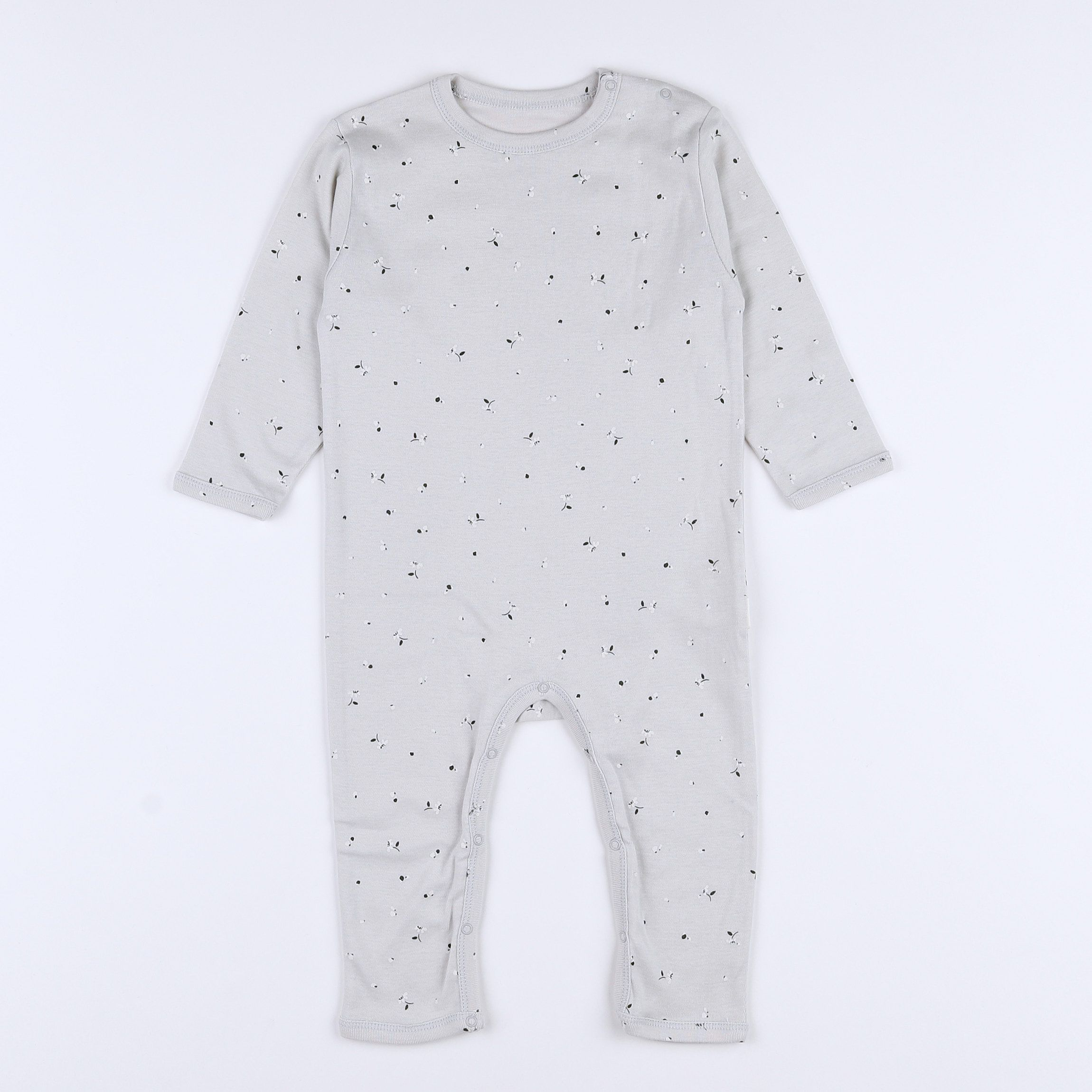 Poudre Organic - pyjama coton gris - 9 mois