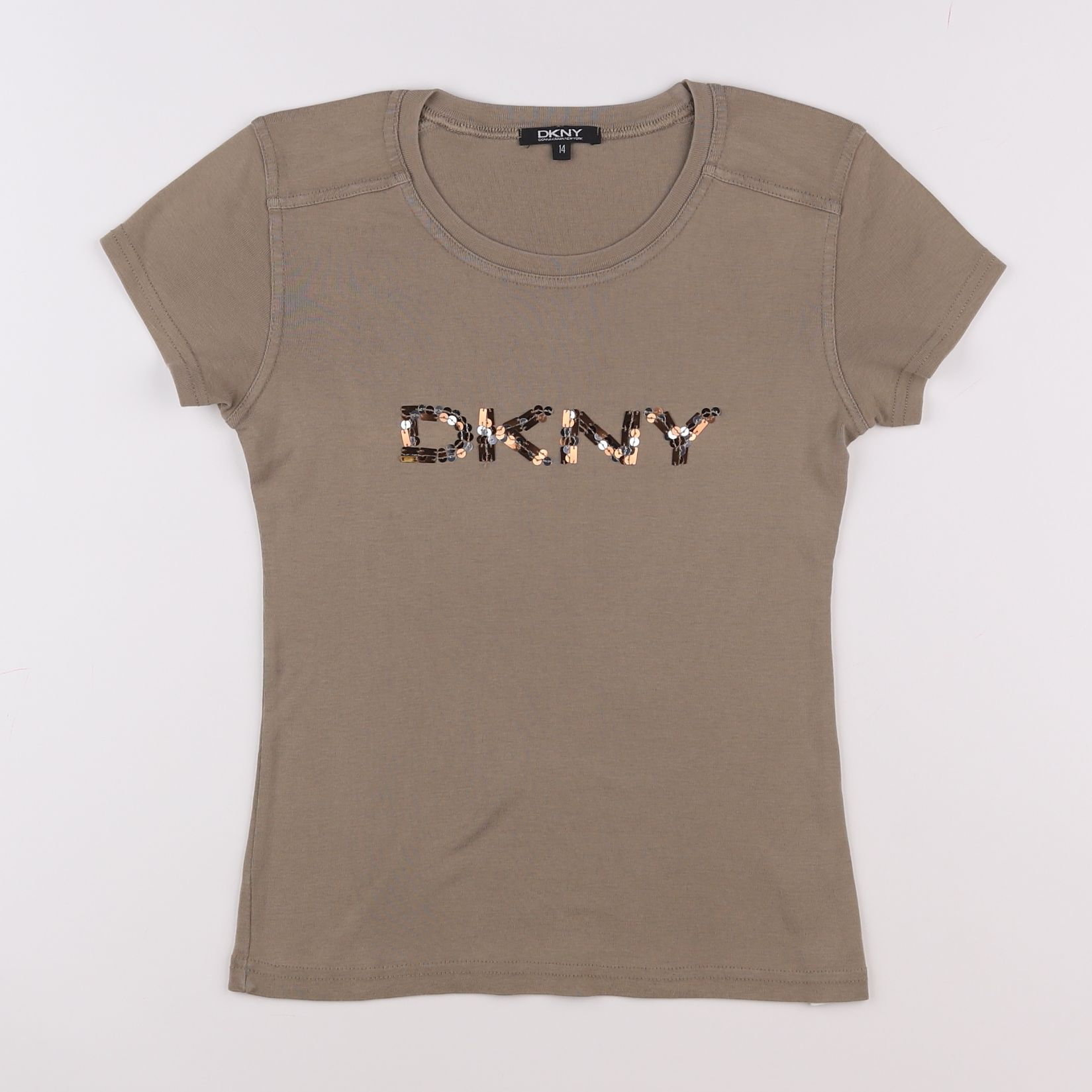 Dkny - tee-shirt marron - 14 ans