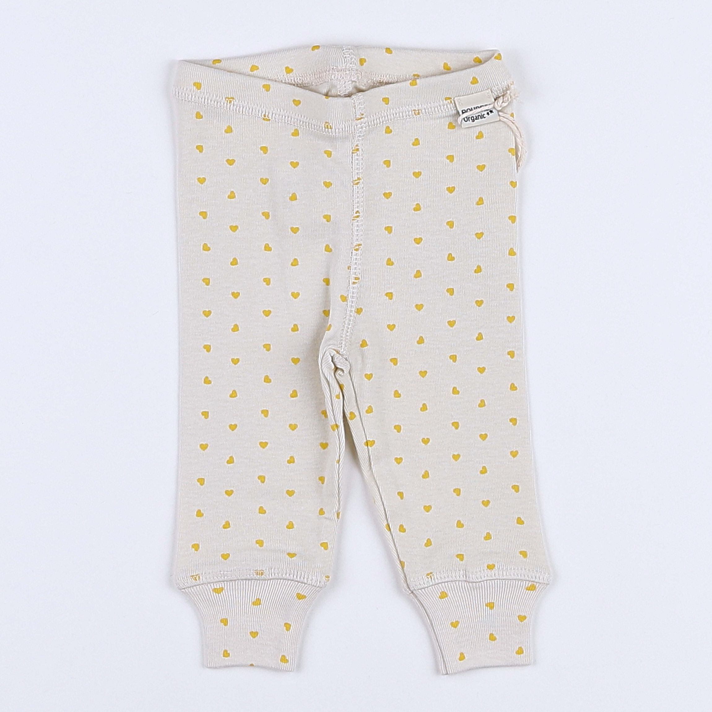 Poudre Organic - legging jaune, beige - 1 mois