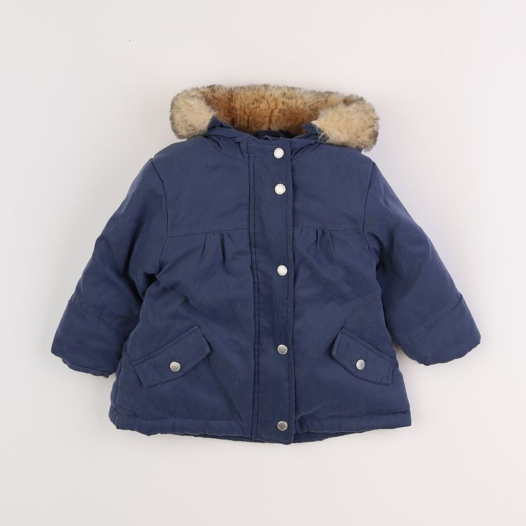 Vertbaudet - parka bleu - 12 mois