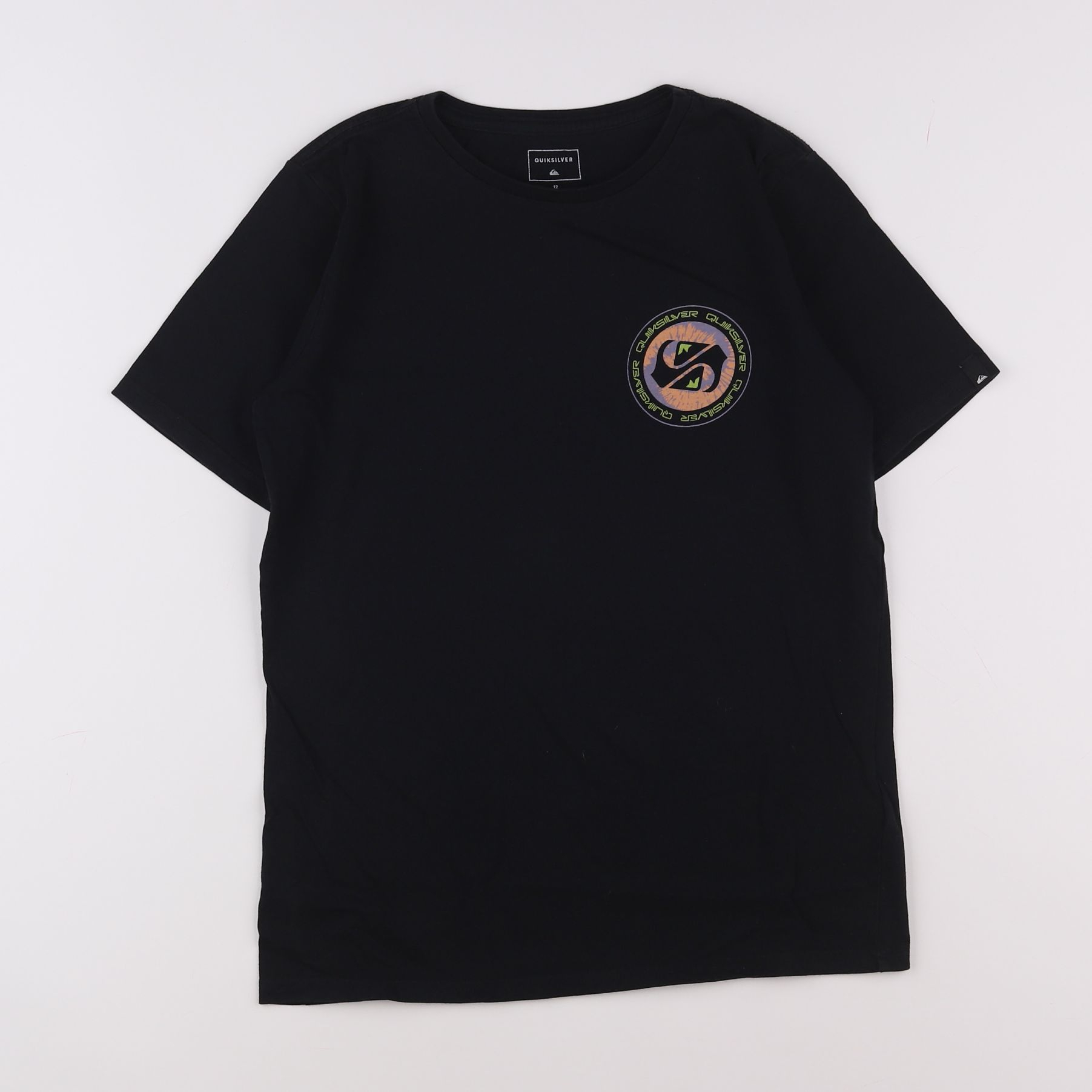 Quiksilver - tee-shirt imprimé au dos noir - 12 ans