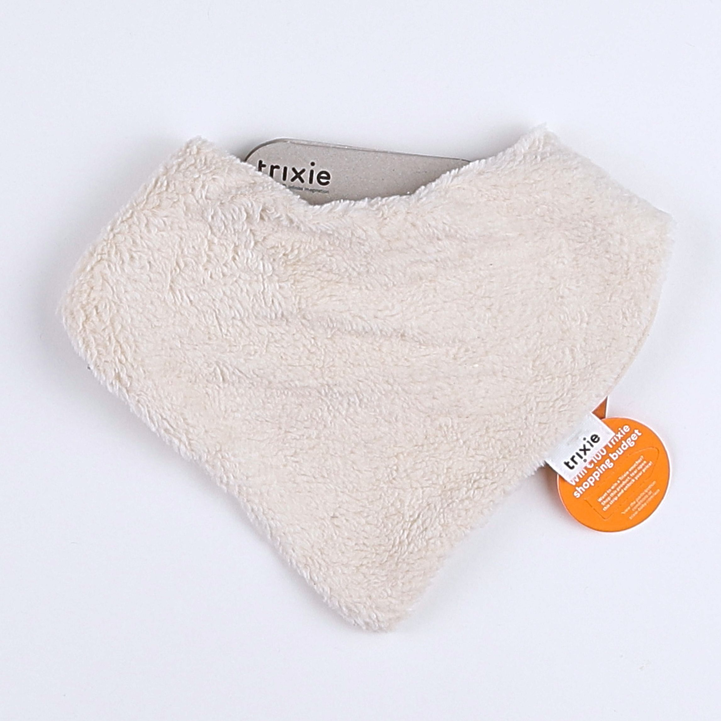 Trixie - bavoir bandana blanc Teddy Almond - 0/12 mois