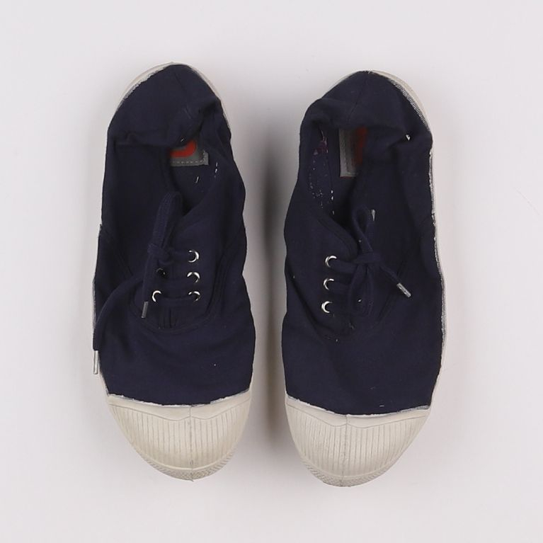 Bensimon - tennis à scratch/ lacets bleu - pointure 33