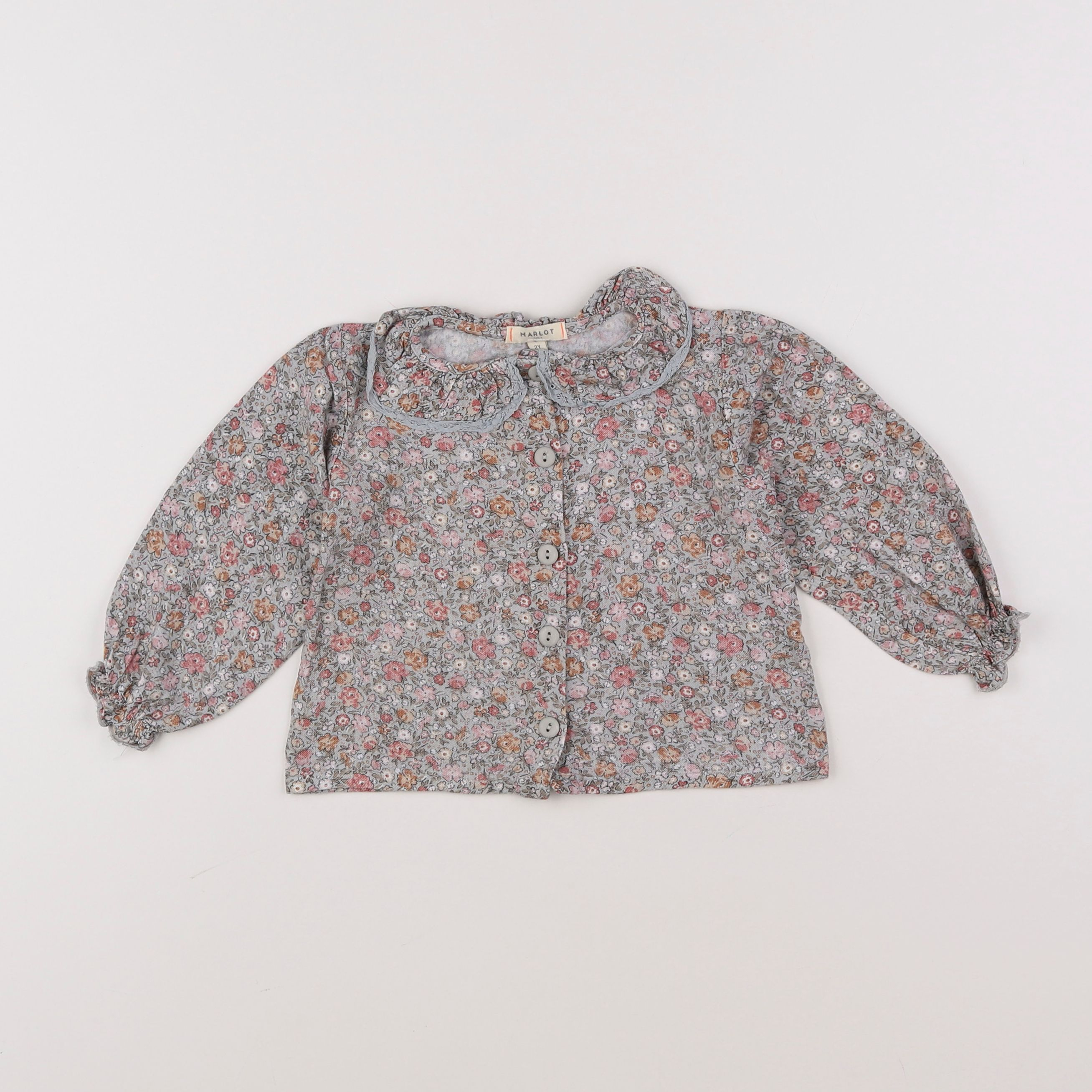 Marlot Paris - blouse bleu - 2 ans