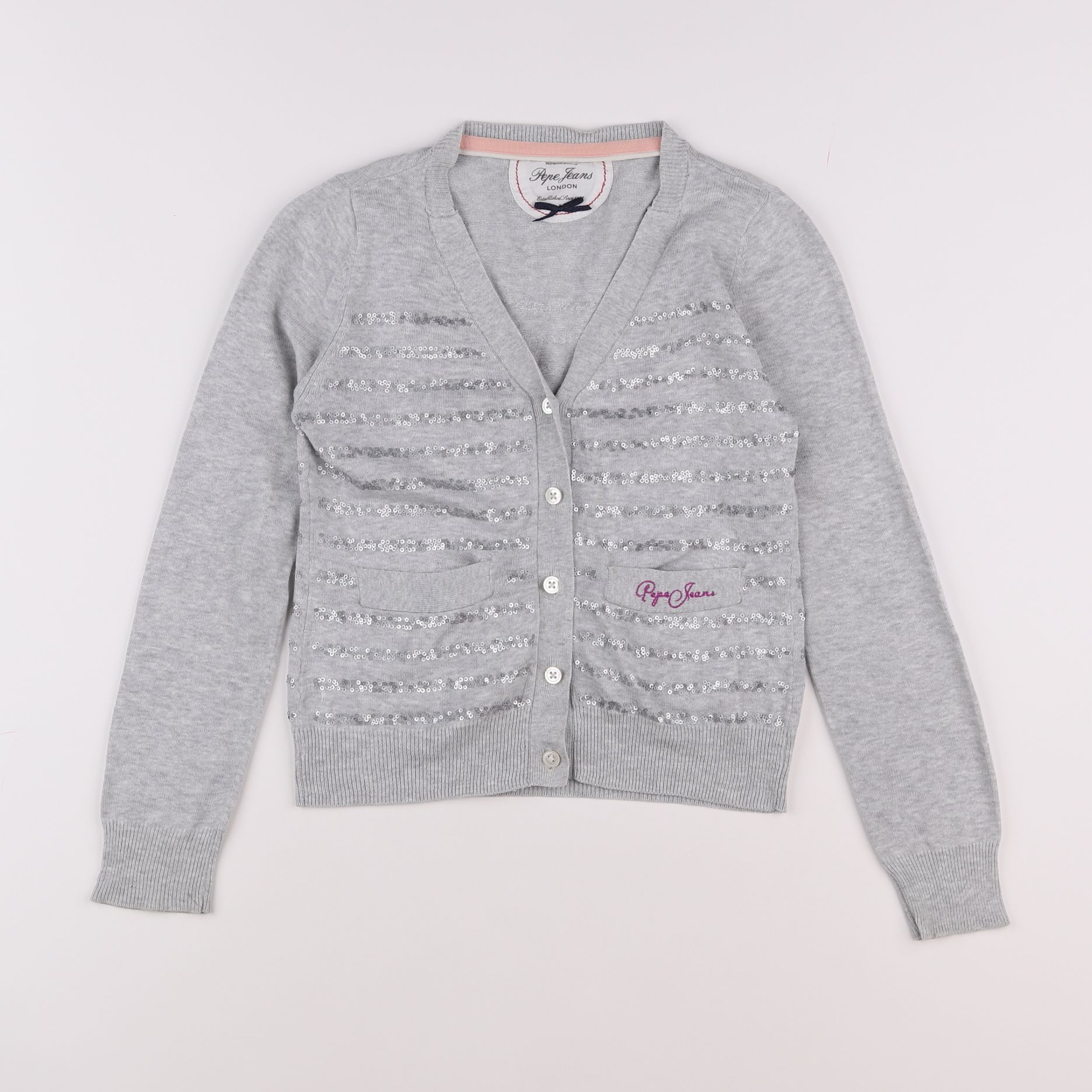 Pepe Jeans - gilet gris - 10 ans