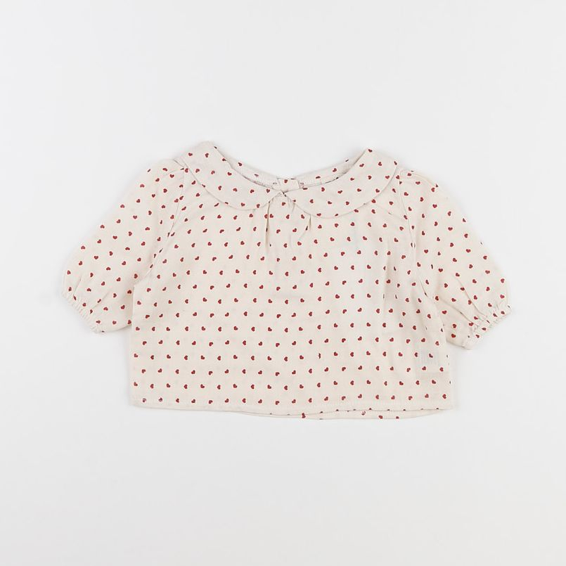 Marsou - blouse "PALMELLA" beige, rouge - 12 mois