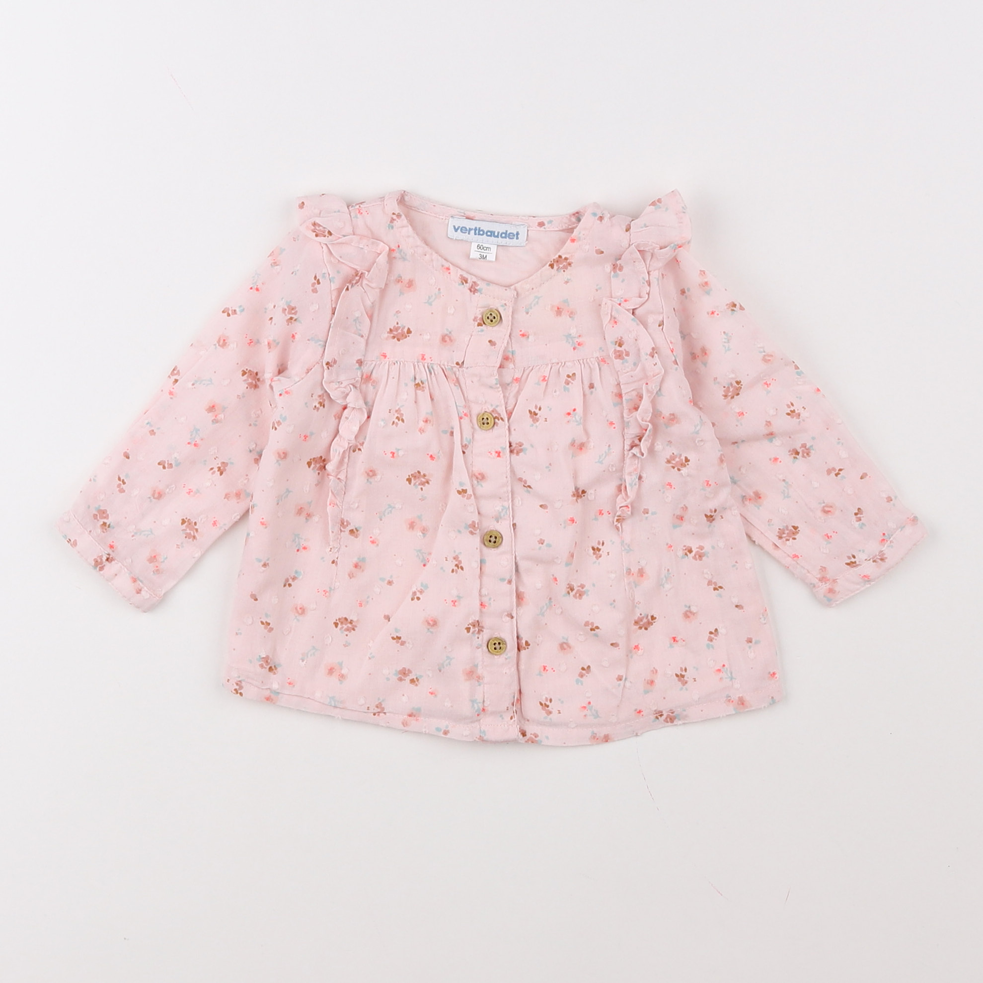 Vertbaudet - blouse rose - 3 mois