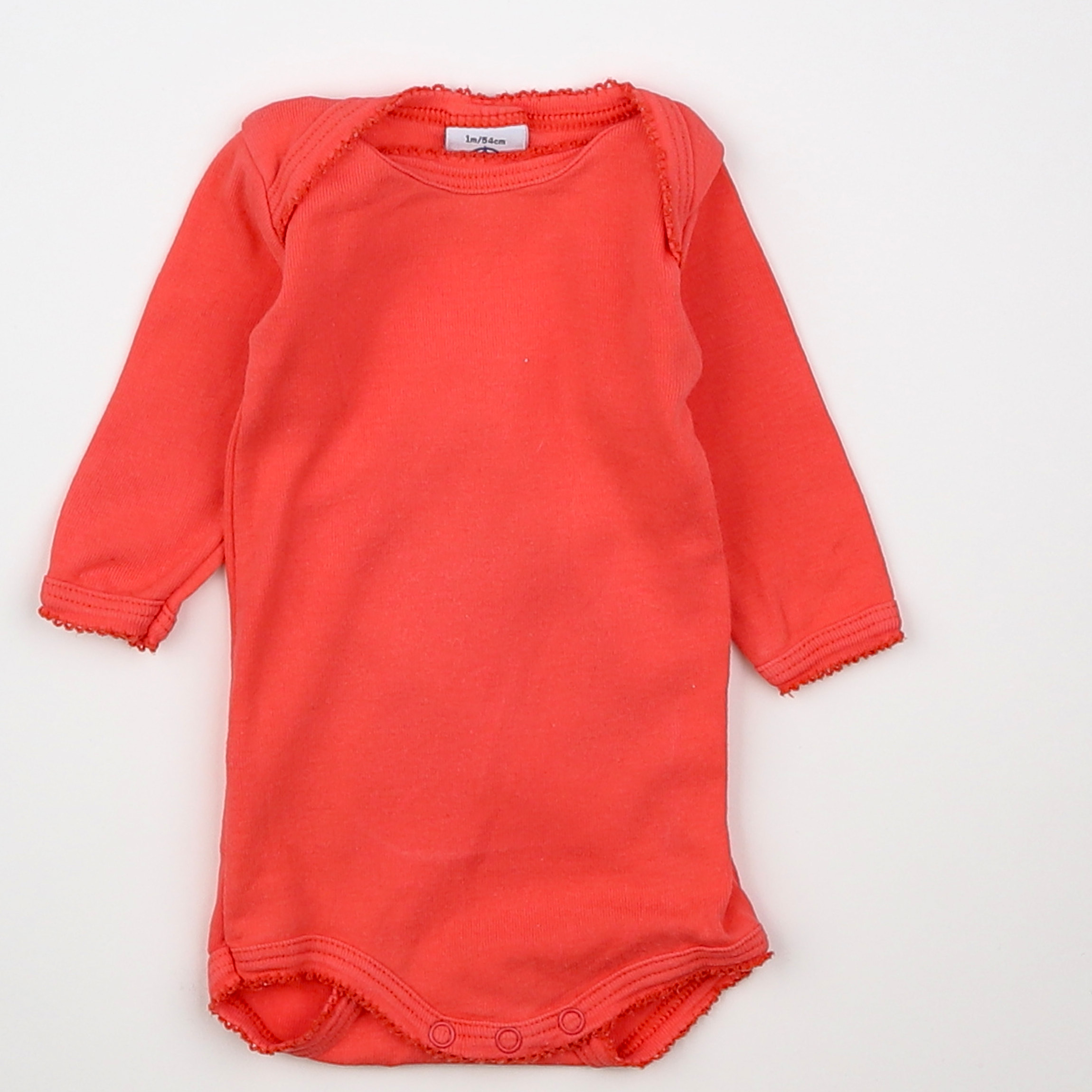 Petit Bateau - body orange - 1 mois