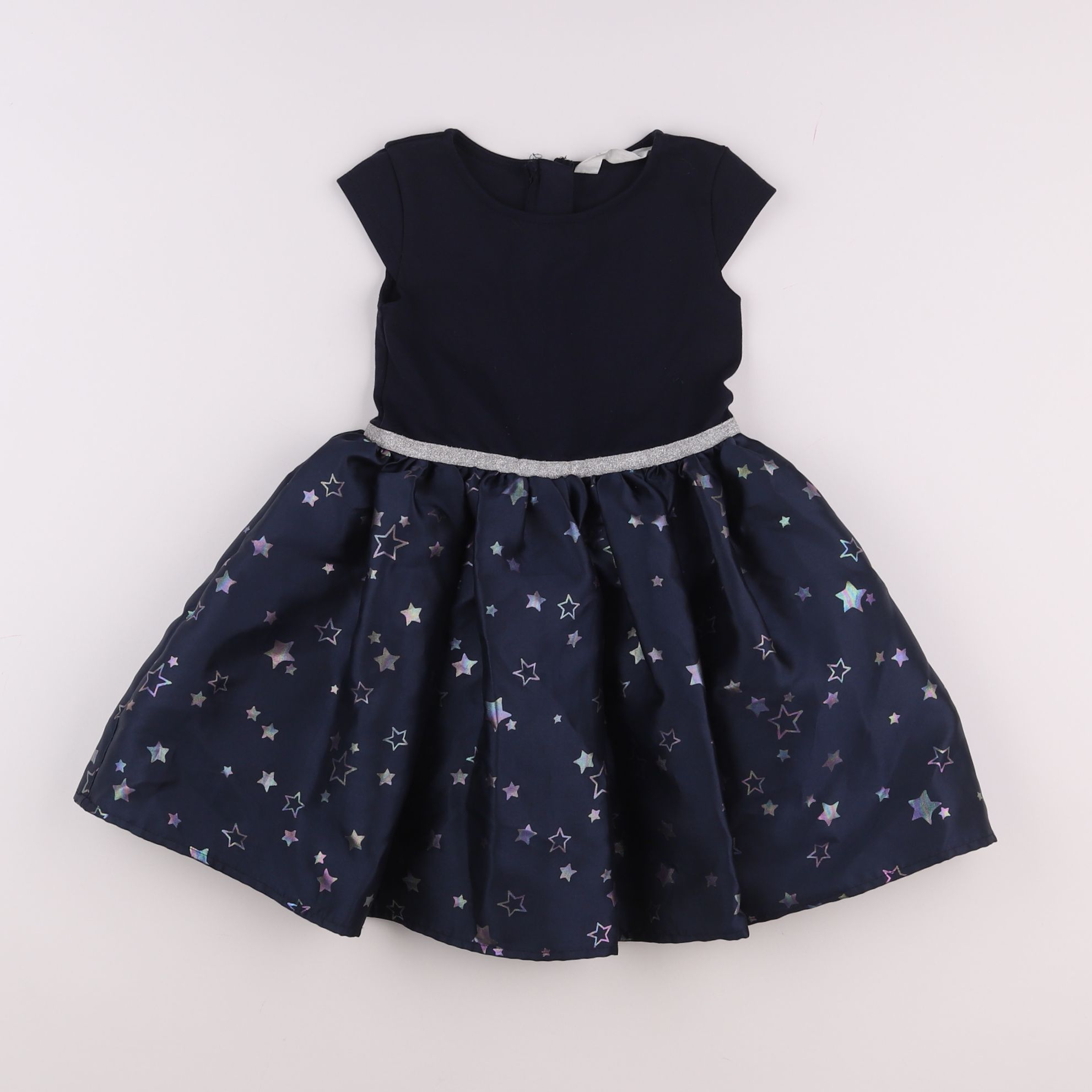 H&M - robe bleu - 2/4 ans