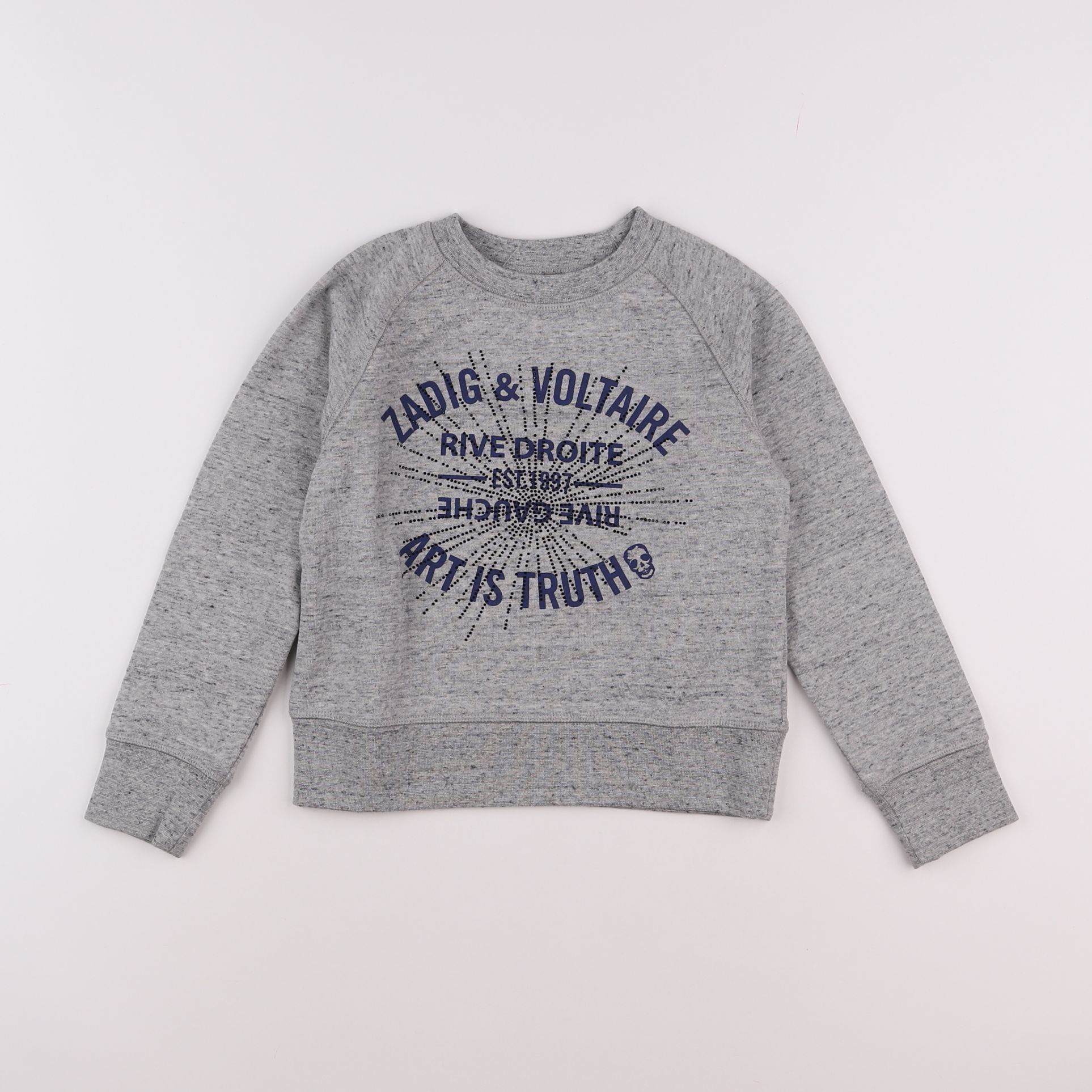 Zadig & Voltaire - sweat gris - 6 ans